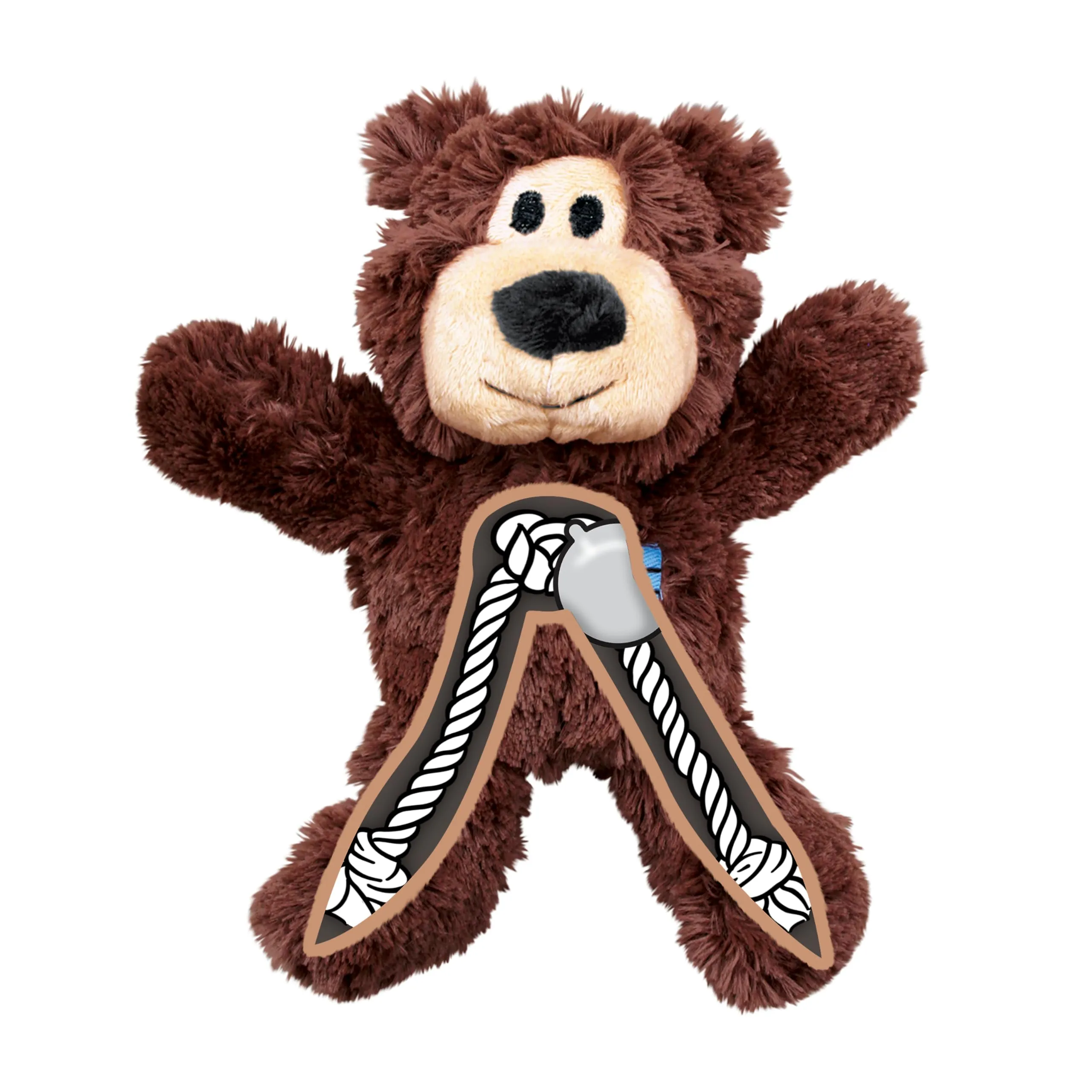 KONG Wild Knots Bear Dog Toy, XS, Assorted Colors - immagine 7