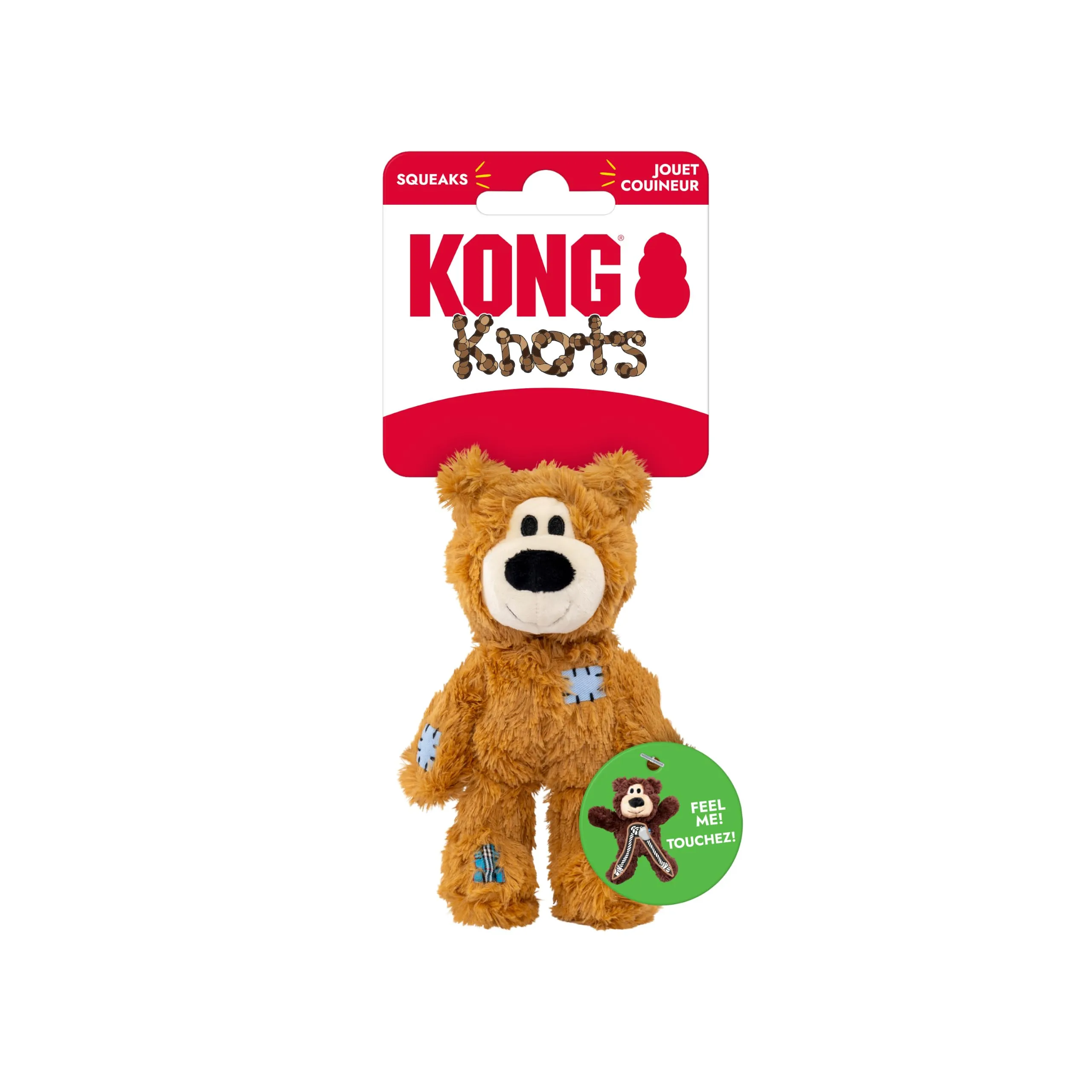 KONG Wild Knots Bear Dog Toy, XS, Assorted Colors - immagine 8