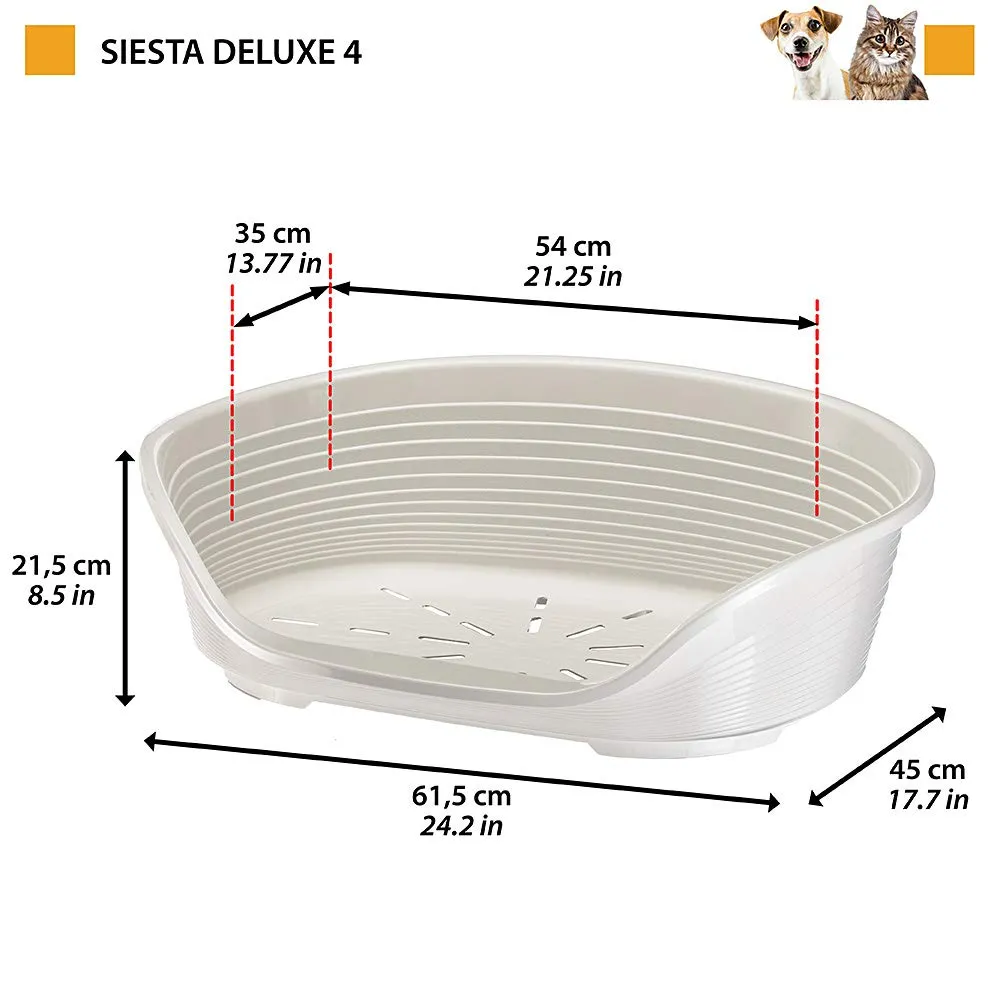 Ferplast Cuccia per Cani e Gatti in Plastica, 61,5 x 45 x 21,5 cm, Tortora - immagine 3