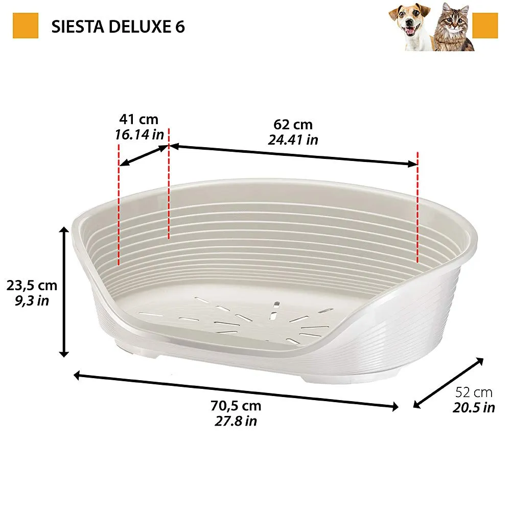 Ferplast Cuccia per Cani e Gatti in Plastica, 70.5 x 52 x 23.5 cm, Tortora - immagine 3