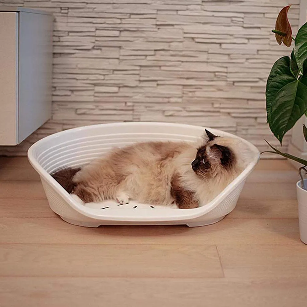 Ferplast Siesta Deluxe Cuccia per Cani e Gatti, Taglia 4, 54 x 35 x 21,5 cm, Bianco - immagine 3