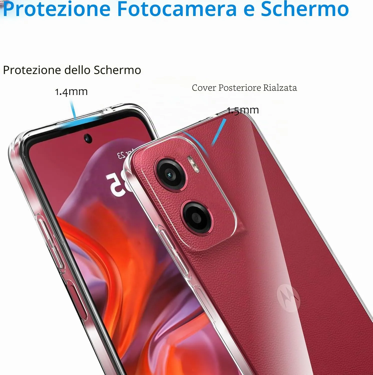 Captor Transparent Soft Silicone Case for Motorola Moto G05 4G - immagine 2