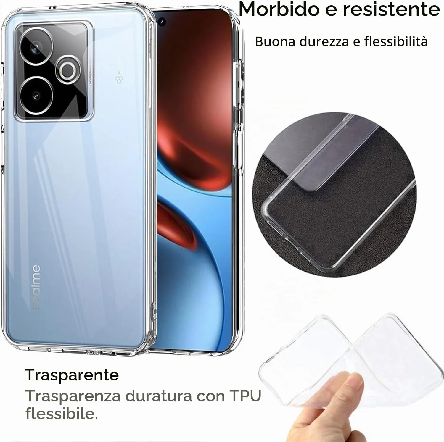 Captor Clear Soft Silicone Case for Realme GT 7T 5G - immagine 7
