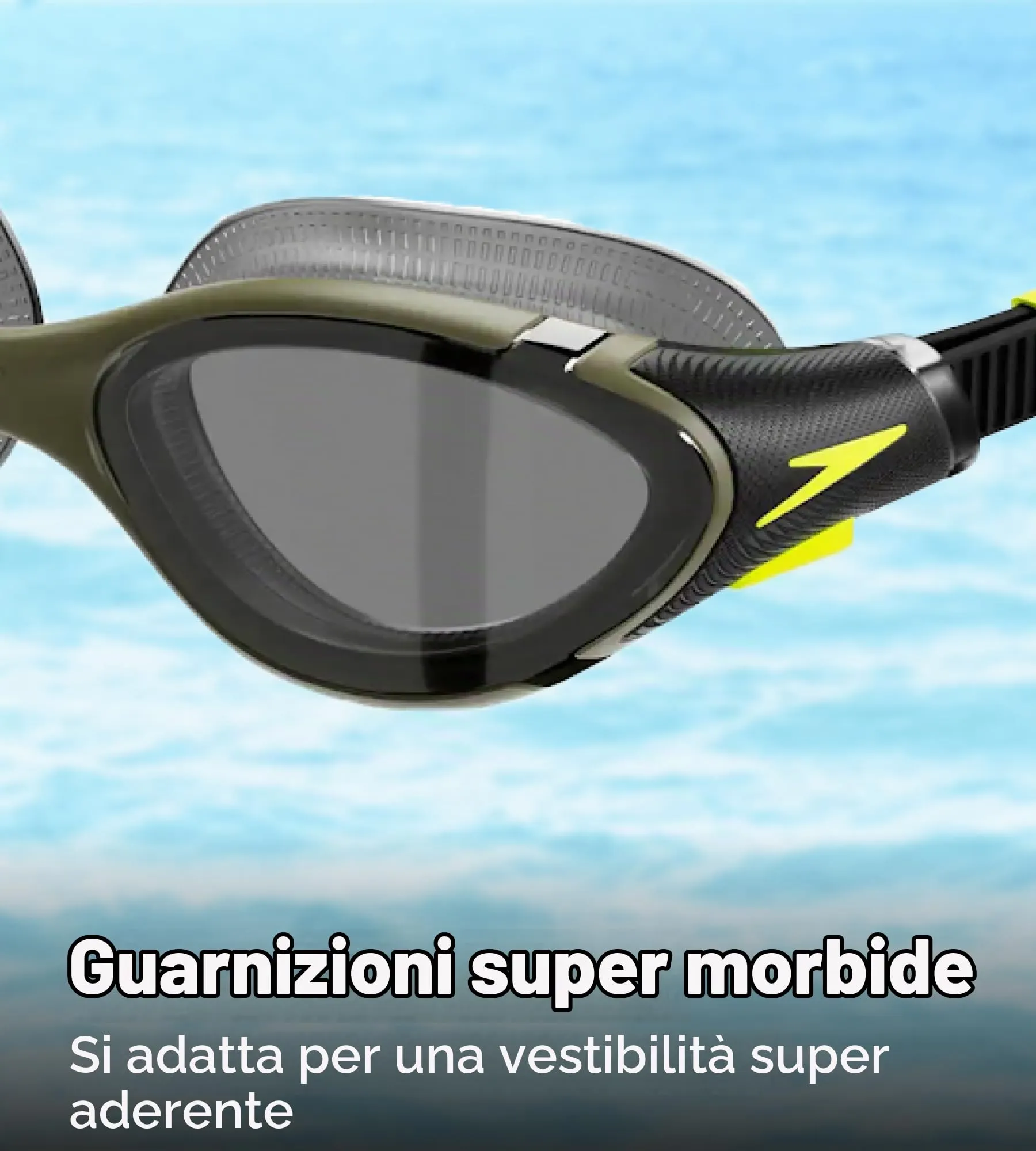 Speedo Unisex Biofuse 2.0 Swimming Goggles, Olive Night/Black/Smoke, One Size - immagine 4