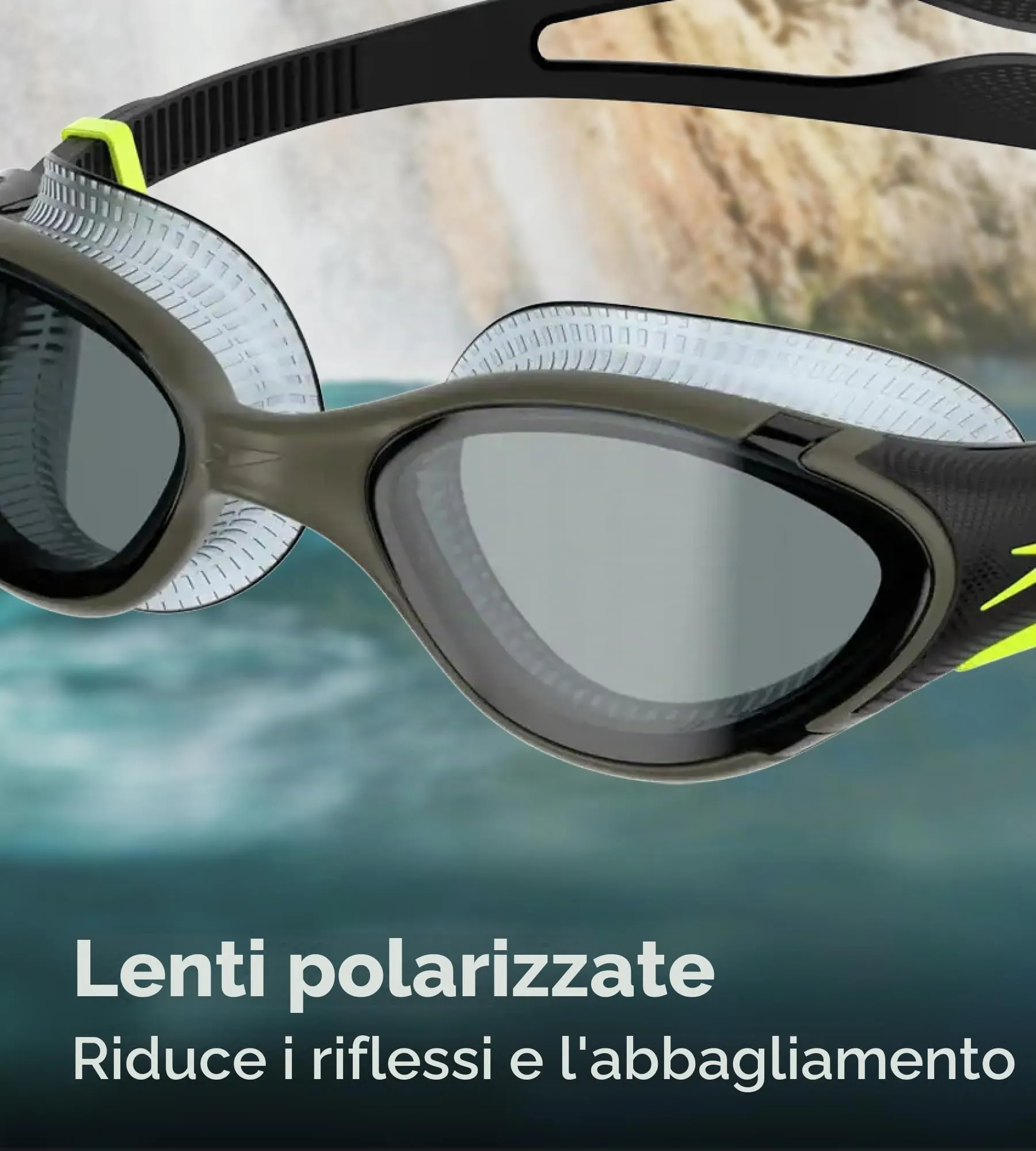 Speedo Unisex Biofuse 2.0 Swimming Goggles, Olive Night/Black/Smoke, One Size - immagine 8