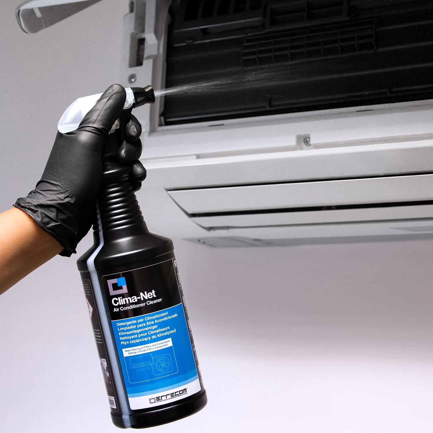Errecom Kit Pulizia Climatizzatori Clima-Net + Wally, Detergente 1L e Cover di Protezione per Split e Unità Interne - immagine 8