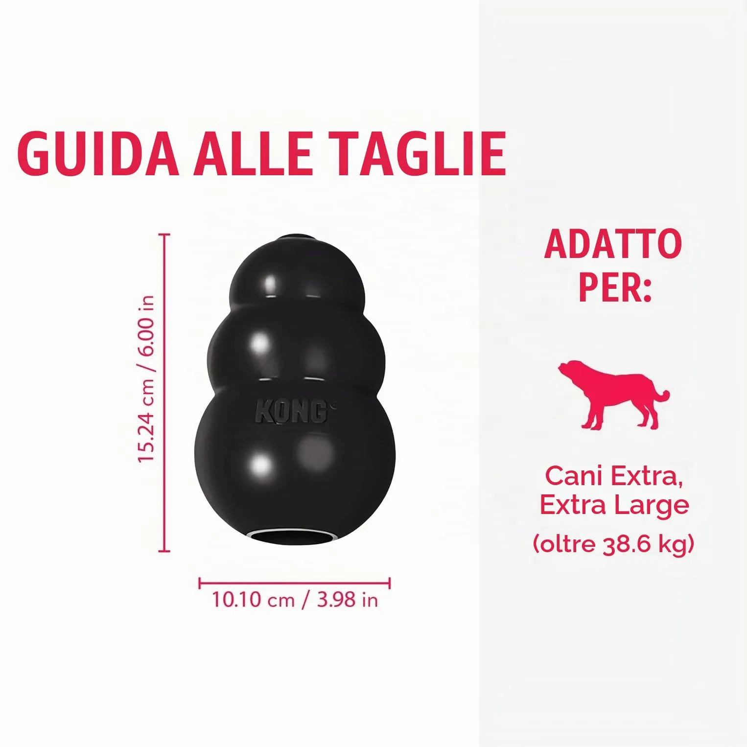 KONG Extreme Giocattolo da Masticare Riempibile per Cani, Taglia XXL - immagine 4