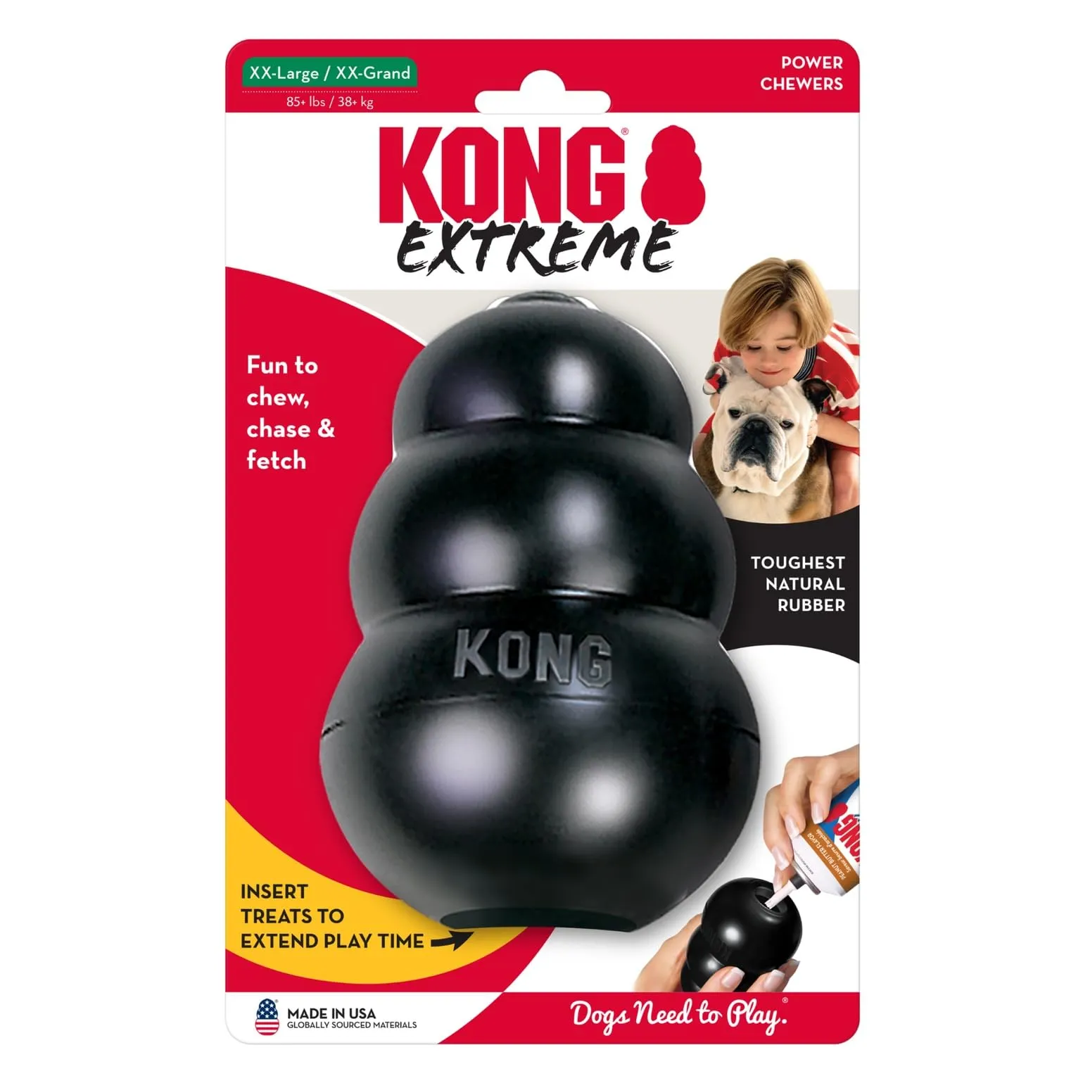 KONG Extreme Giocattolo da Masticare Riempibile per Cani, Taglia XXL - immagine 9