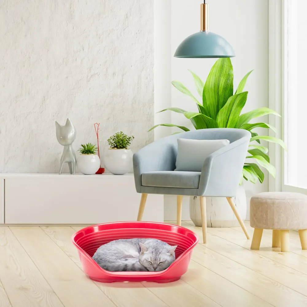 Ferplast Siesta Deluxe Cuccia per cani e gatti, 43 x 28 x 17,5 cm, Bordeaux - immagine 2