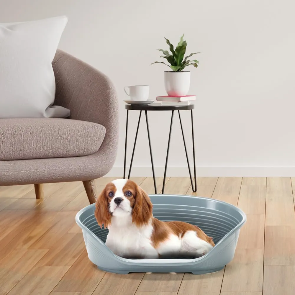 Ferplast Cuccia in Plastica per Cani Piccoli e Medi, 70,5 x 52 x 23,5 cm, Grigio Scuro - immagine 2
