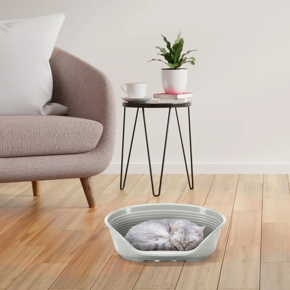 Ferplast Siesta Deluxe Cuccia per Cani e Gatti, 43 x 28 x 17,5 cm, Grigio - immagine 2