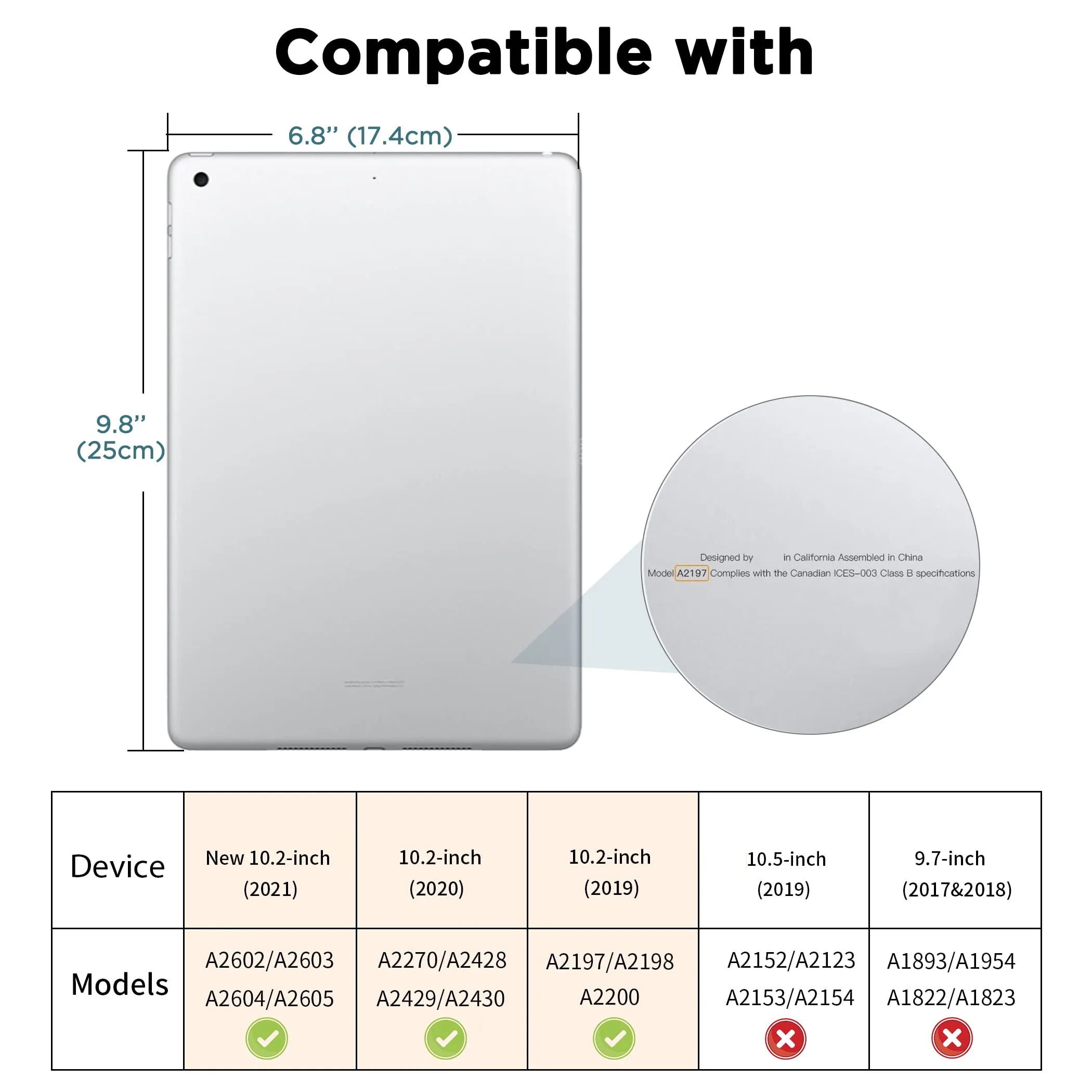CACOE Cover per iPad 9a/8a/7a Generazione 10.2 pollici - immagine 2