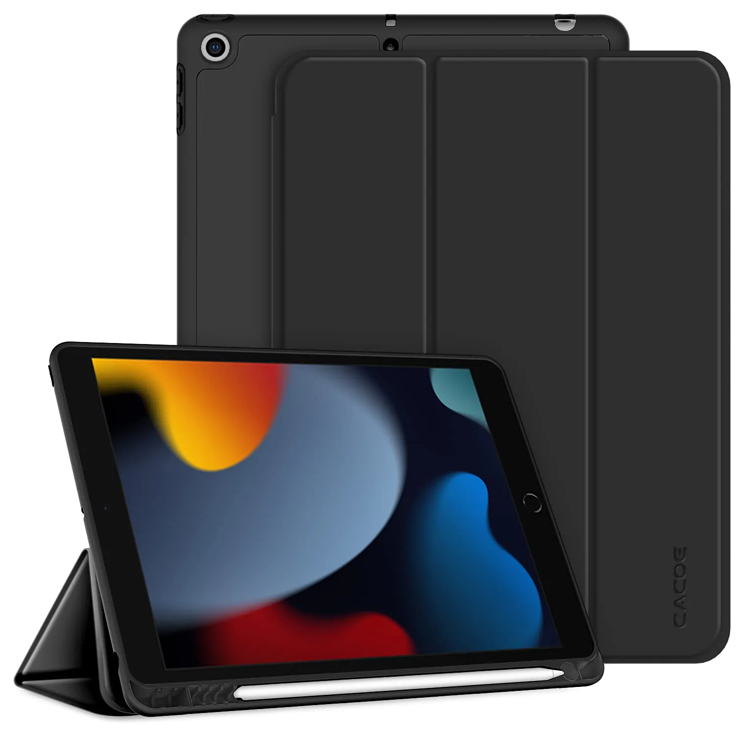 CACOE Cover per iPad 9a / 8a / 7a Generazione (10,2 pollici) con Portapenne - immagine 1