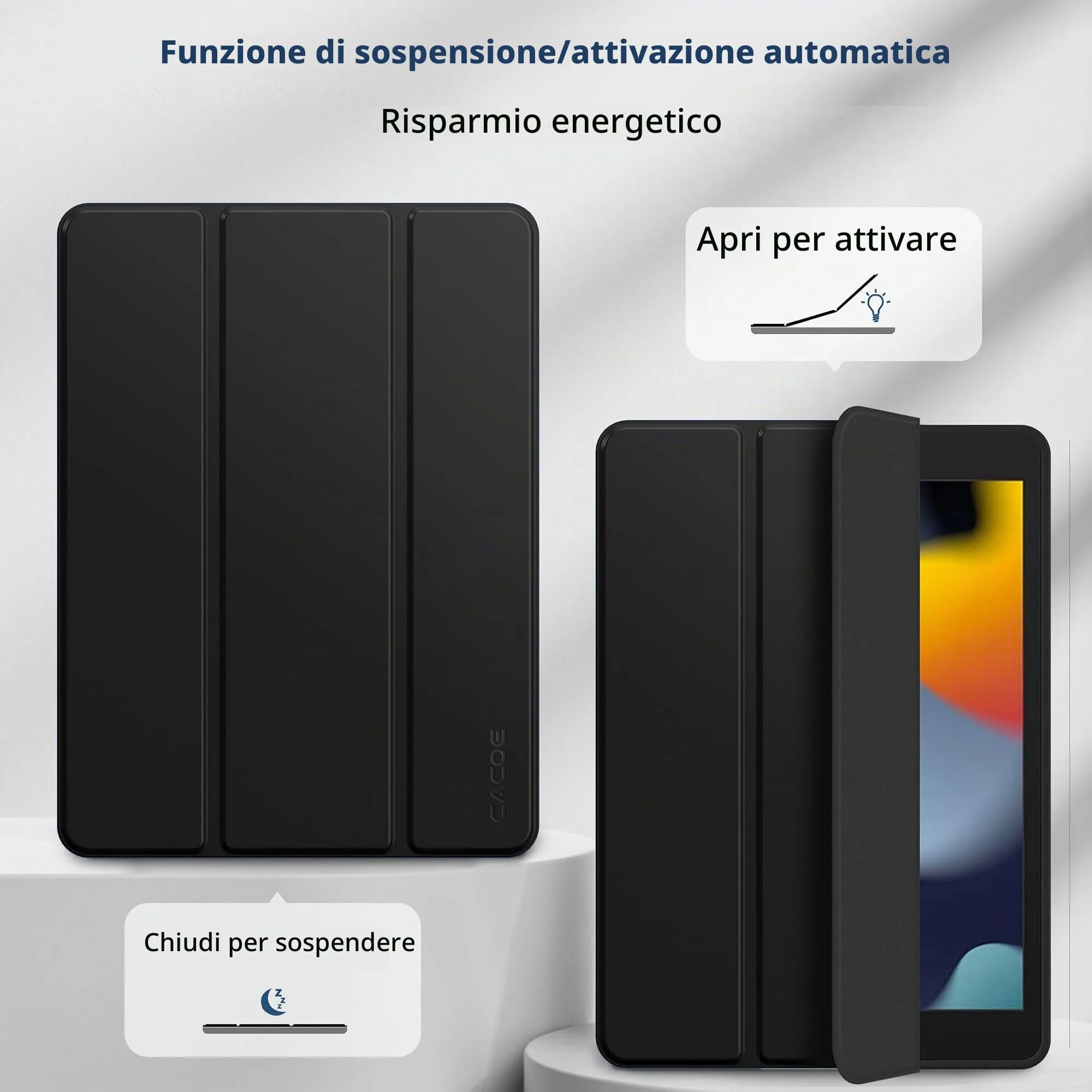 CACOE Cover per iPad 9a / 8a / 7a Generazione (10,2 pollici) con Portapenne - immagine 4