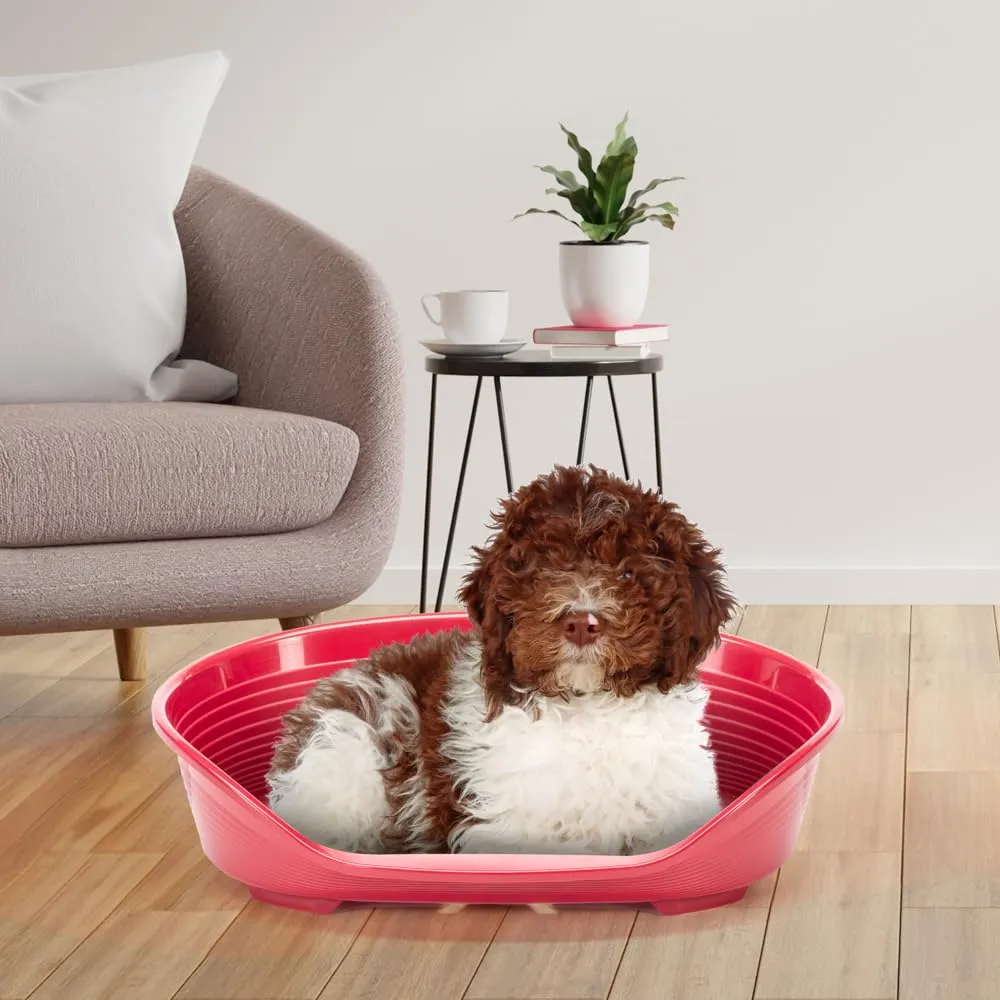 Ferplast Cuccia per Cani e Gatti in Plastica, Taglia 8, 82 x 59,5 x 25 cm, Bordeaux - immagine 2