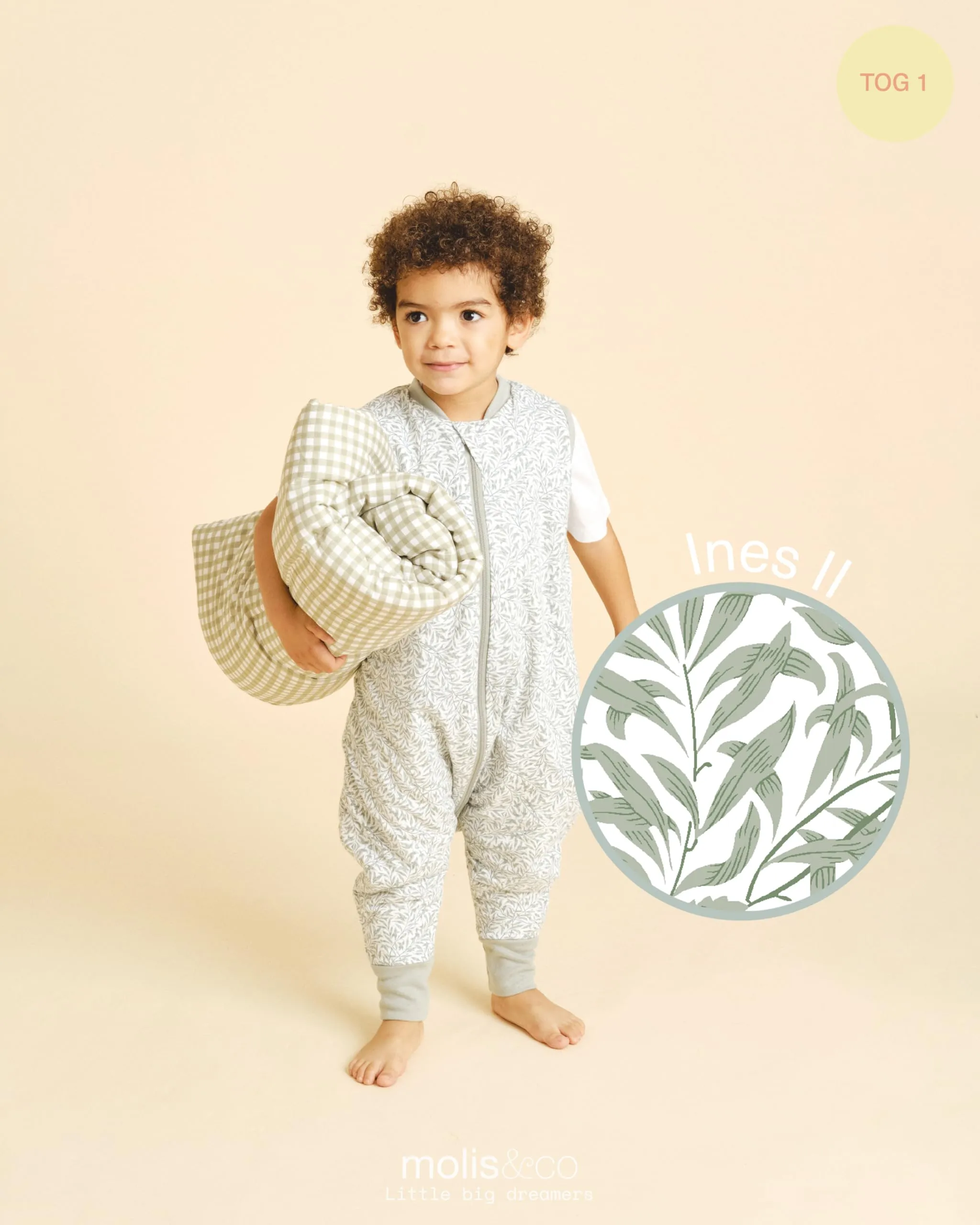molis&co. Sacco Nanna con piedini Ines II, 1 TOG, 100% Cotone Oeko-TEX 100, 3 anni - immagine 4