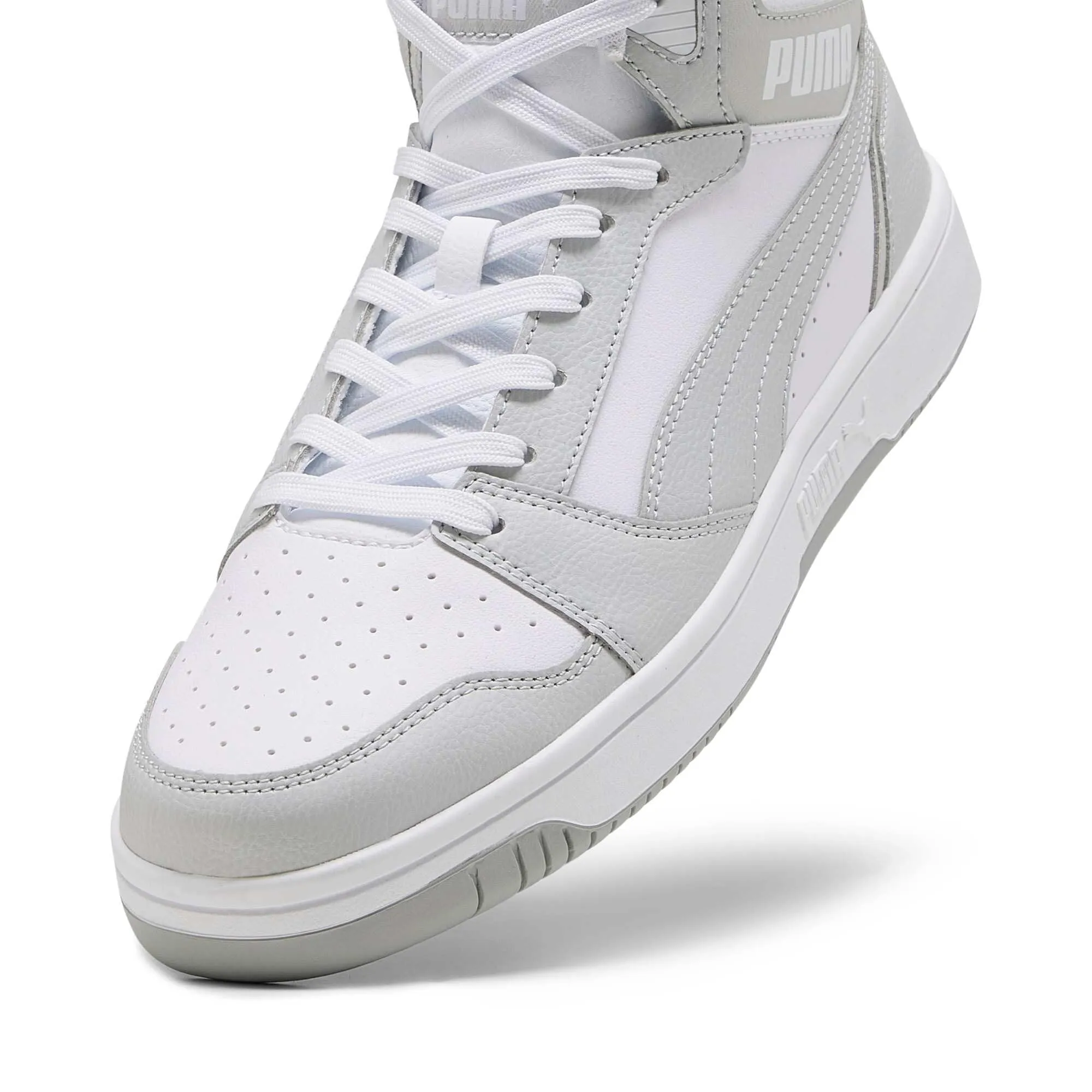 PUMA Rebound V6 Unisex Sneakers - White Ash Gray, 38 EU - immagine 7