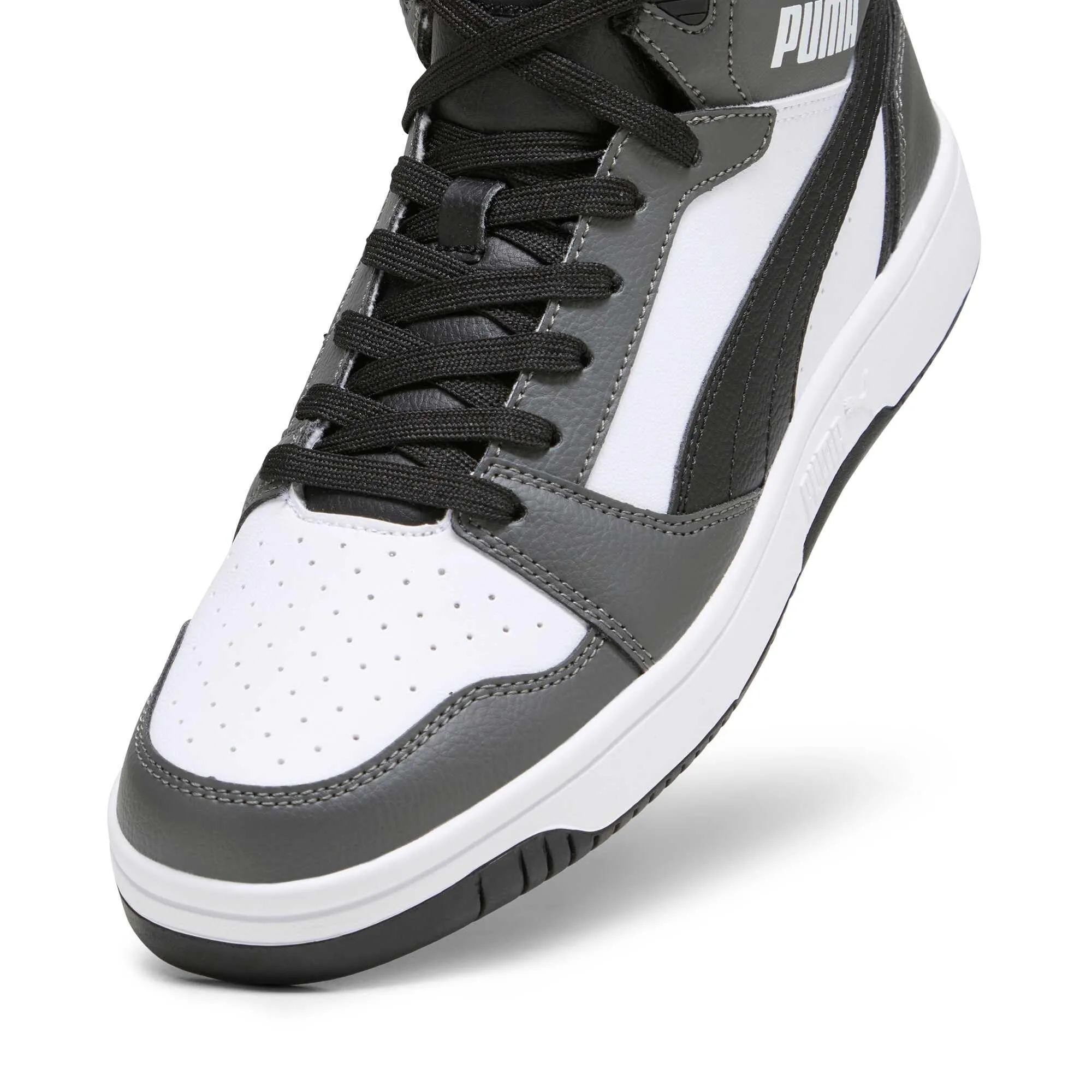 PUMA Rebound V6 Unisex Adult Sneakers, White Black Shadow Gray, 36 EU - immagine 7