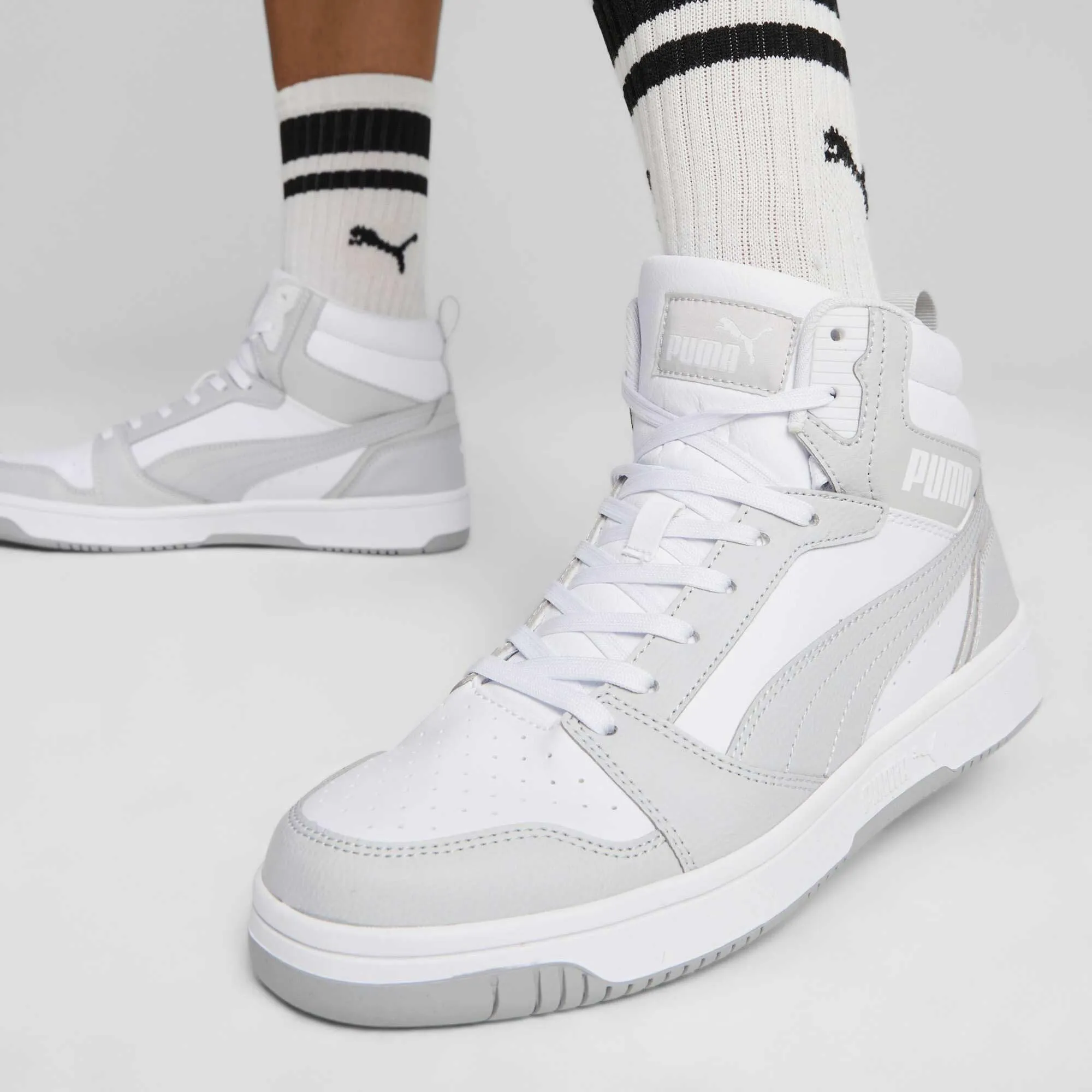 PUMA Rebound V6 Unisex Adult Sneakers - White Ash Gray, 37.5 EU - immagine 9