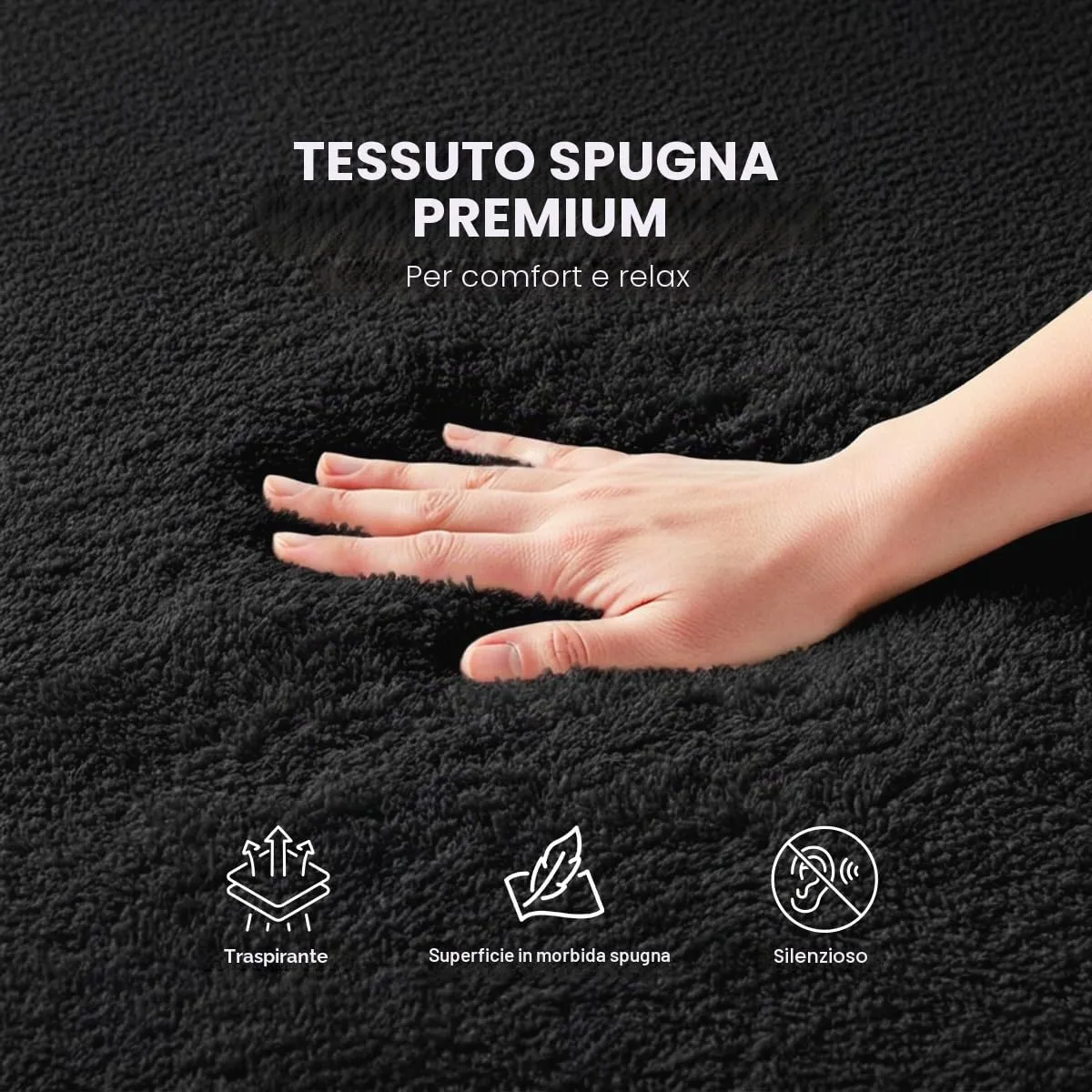 Utopia Bedding Coprimaterasso Impermeabile Matrimoniale XL, 200 g/m², Nero - immagine 2