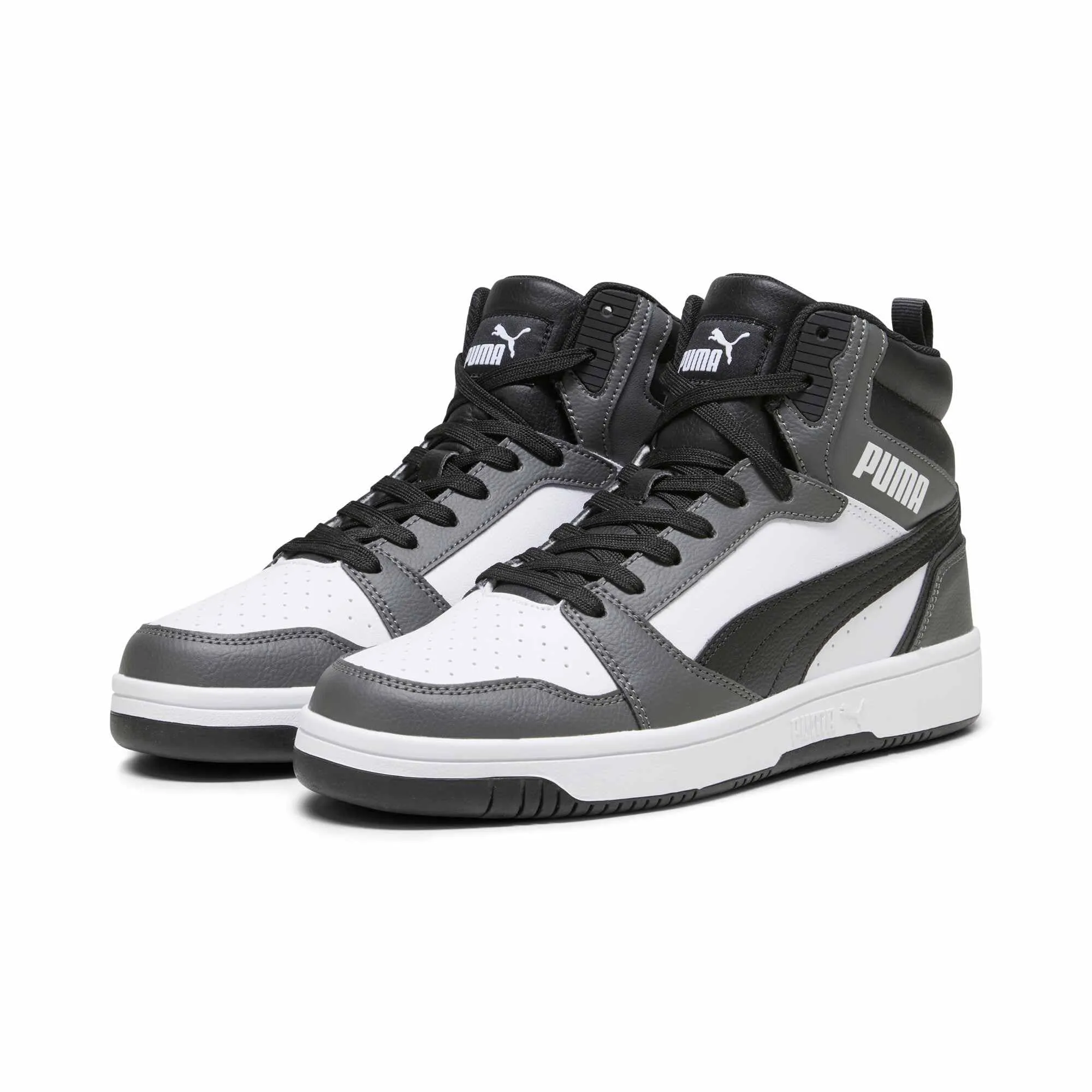 PUMA Rebound V6 Unisex Adult Sneakers - White Black Shadow Gray, 45 EU - immagine 8