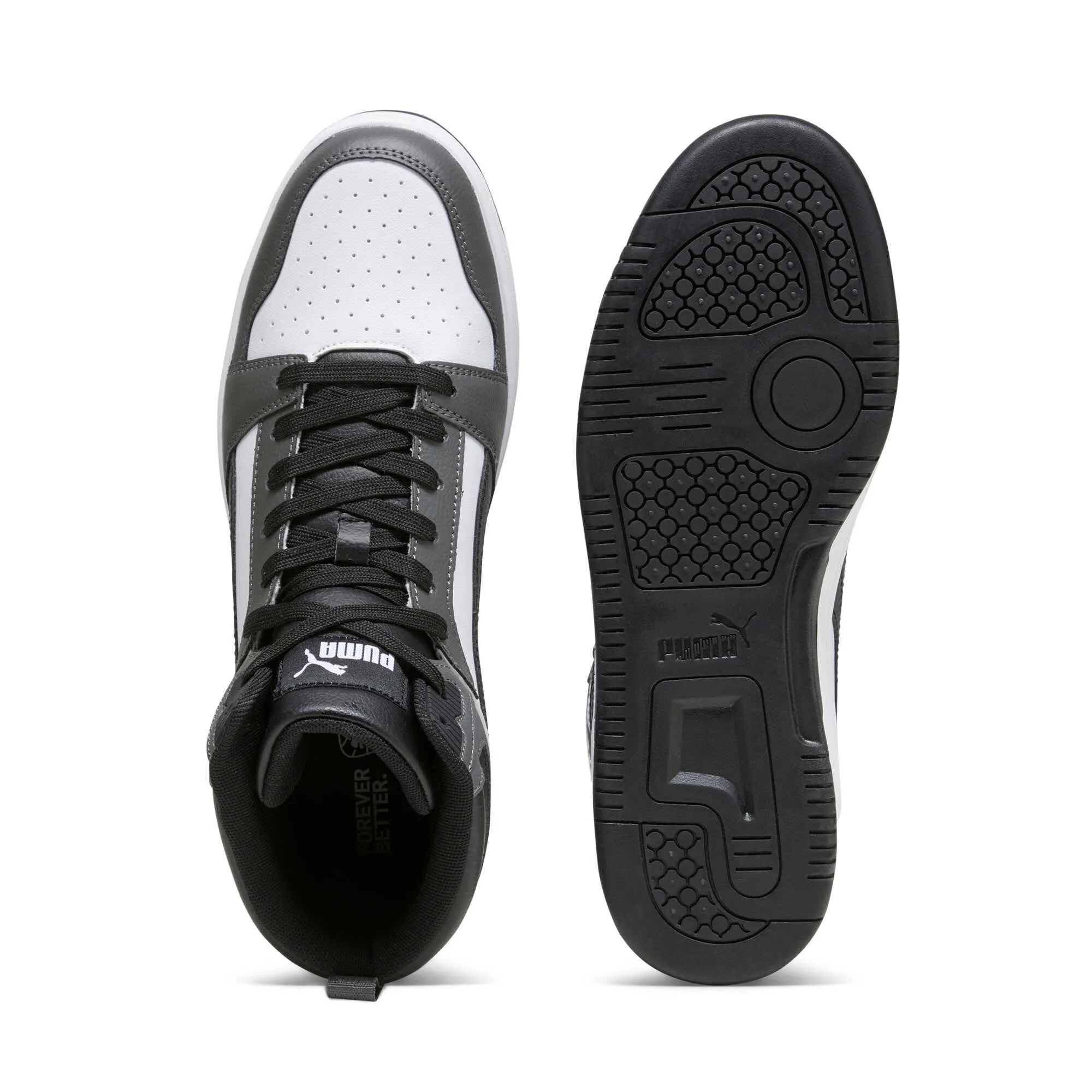 PUMA Rebound V6 Unisex Sneakers - White Black Shadow Gray, 44.5 EU - immagine 6
