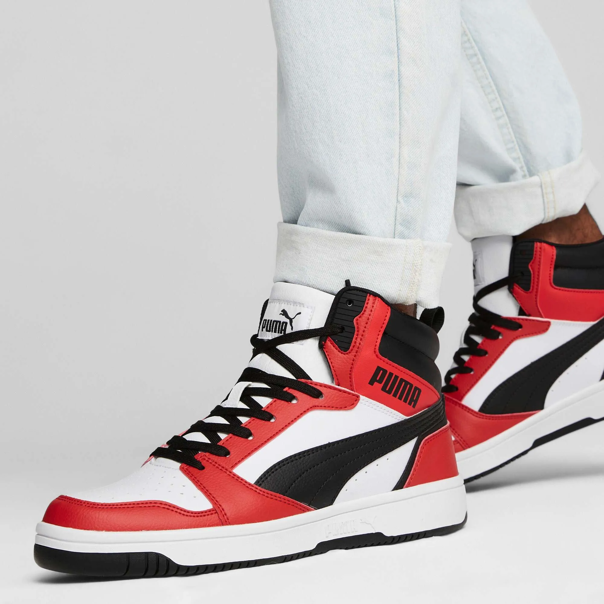 PUMA Rebound V6 Unisex Adult Sneakers - White Black For All Time Red, 42.5 EU - immagine 9