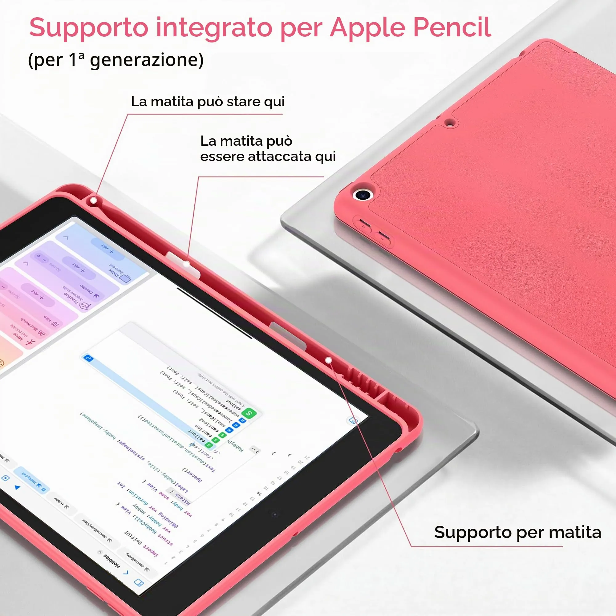 CACOE Cover per iPad 9a / 8a / 7a Generazione 10.2 pollici - Anguria rossa - immagine 3