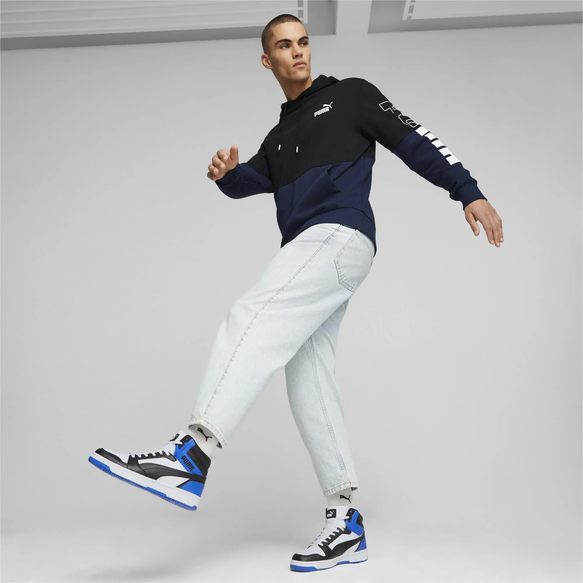 Puma Rebound V6 Unisex Sneakers - White Black Team Royal, 38 EU - immagine 2