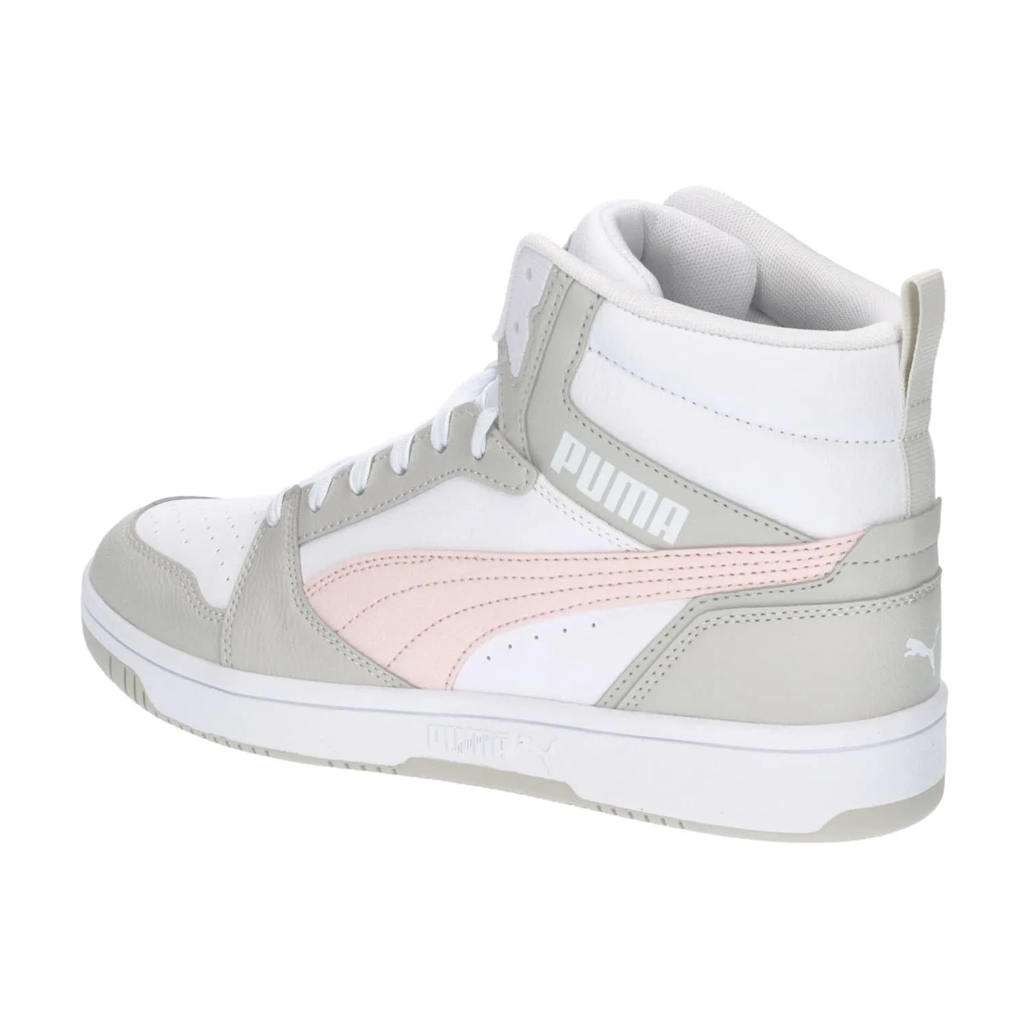 PUMA Rebound V6 Unisex Adult Sneakers, White Frosty Pink Sedate Gray, 38.5 EU - immagine 3