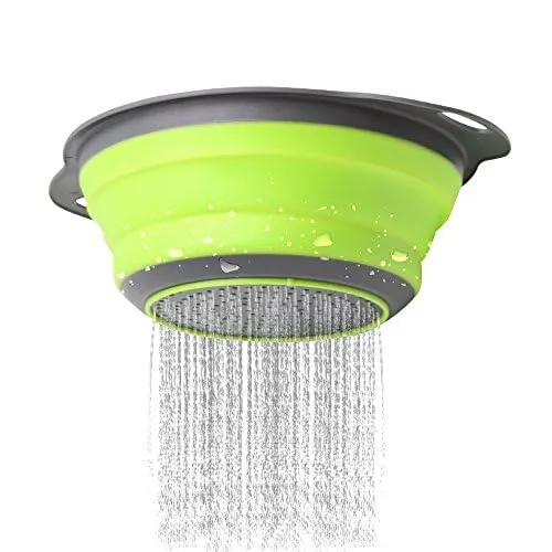 SKERITO Scolapasta Pieghevole in Silicone, Set da 3 Pezzi (4 Quart & 2 Quart) - immagine 2