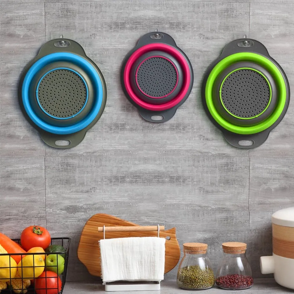 SKERITO Scolapasta Pieghevole in Silicone, Set da 3 Pezzi (4 Quart & 2 Quart) - immagine 7