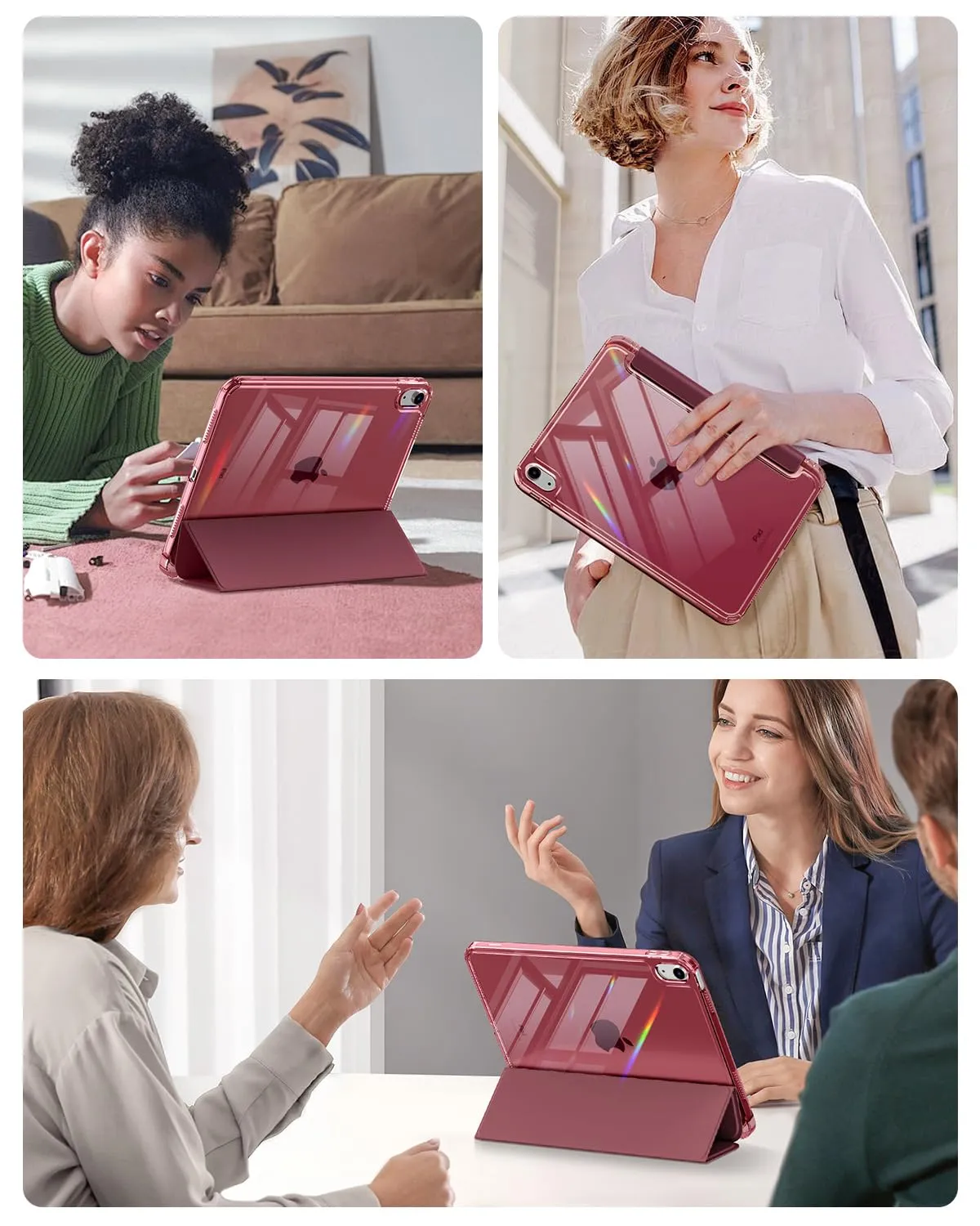 MoKo Cover for iPad 11th Gen 11" and 10th Gen 10.9", Vino Rosso - immagine 9