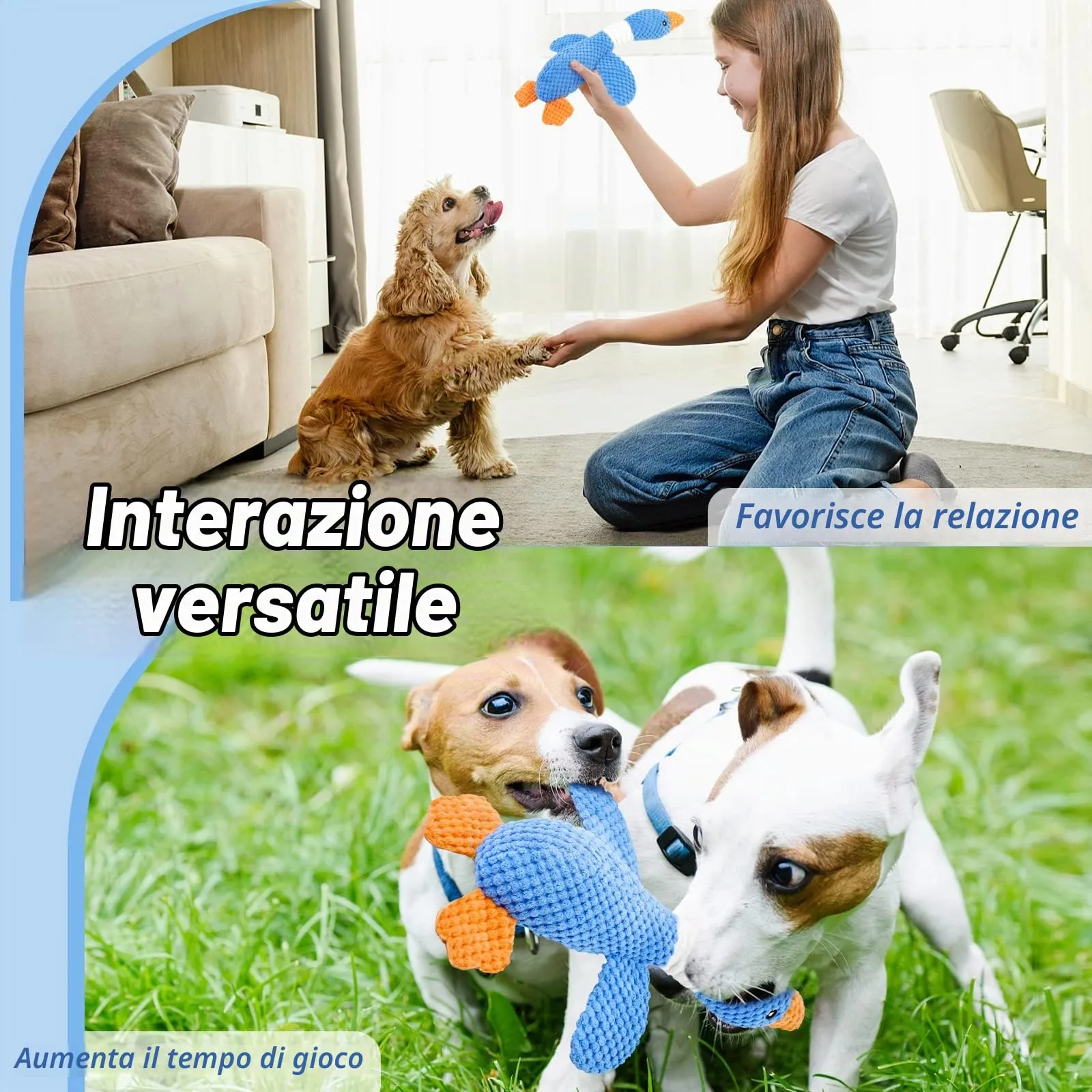 Vitscan Giocattolo di Peluche Interattivo a Forma di Anatra per Cuccioli e Cani di Piccola e Media Taglia - immagine 7