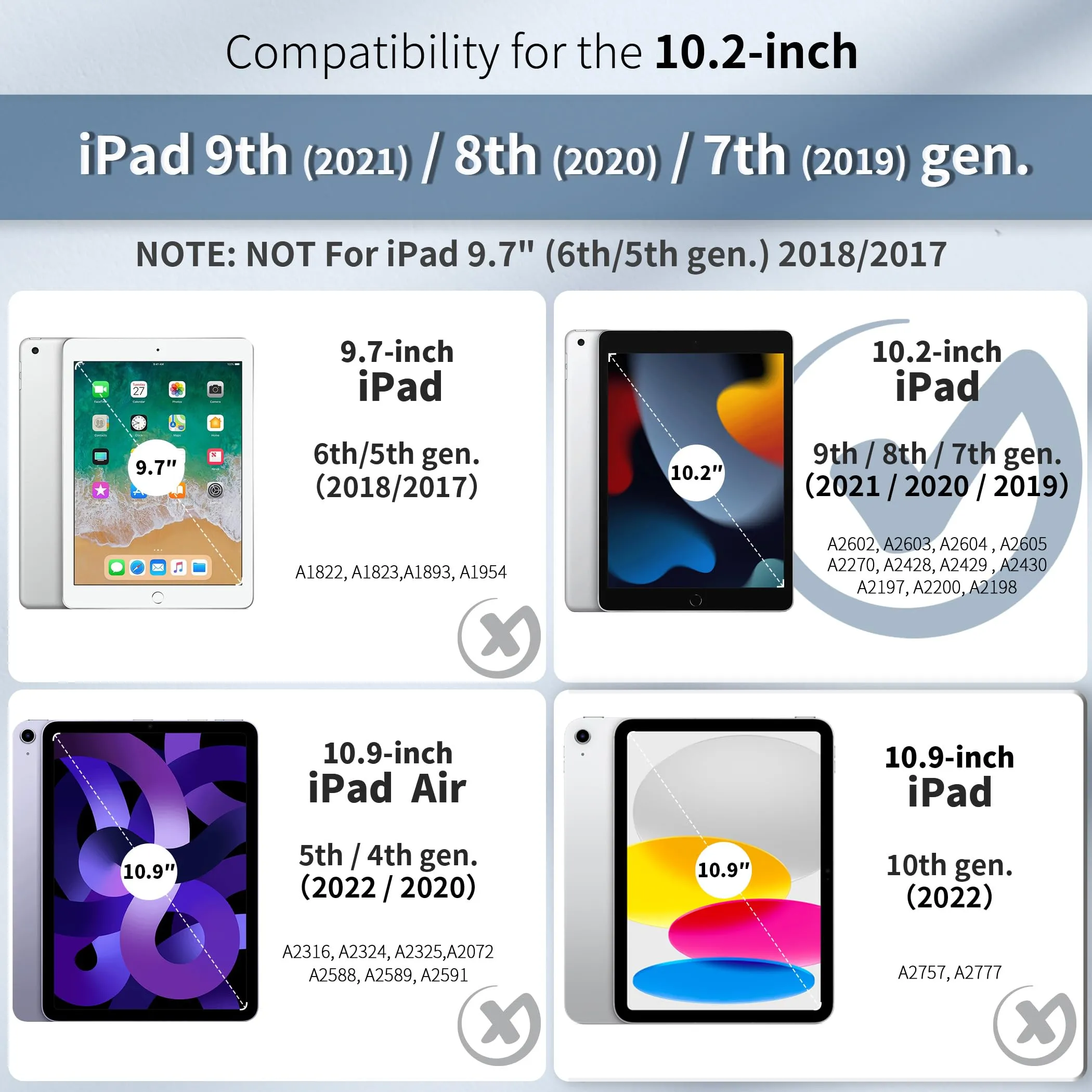 CACOE Cover per iPad 9a / 8a / 7a Generazione (10,2 pollici) - immagine 2