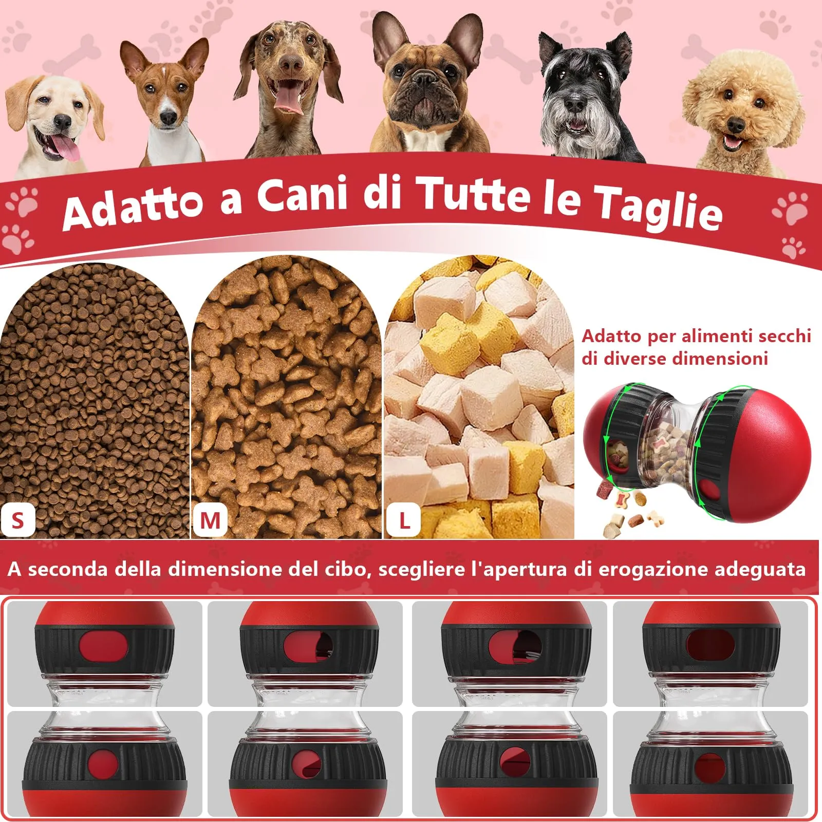Dufuso Gioco di Intelligenza e Mangiatoia Lenta per Cani, Rouge - immagine 3