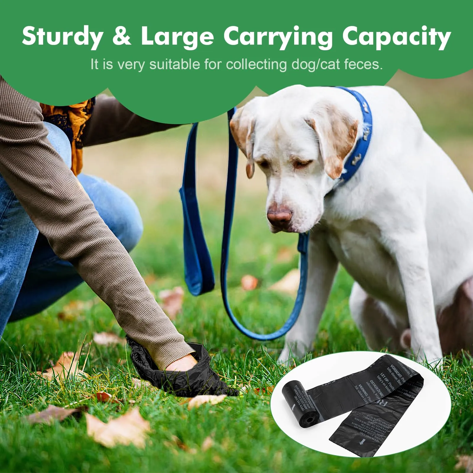 REVER GH50 Sacchetti per Cane, 300 Pezzi, 33x23 cm, Inodore, Nero - immagine 2