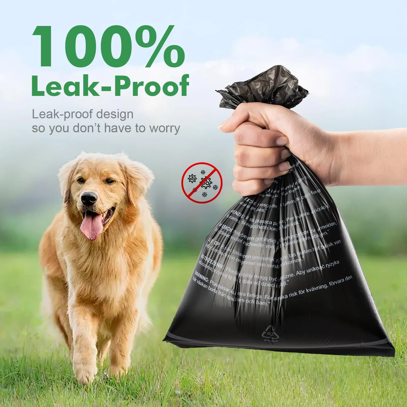 REVER GH50 Sacchetti per Cane, 300 Pezzi, 33x23 cm, Inodore, Nero - immagine 4