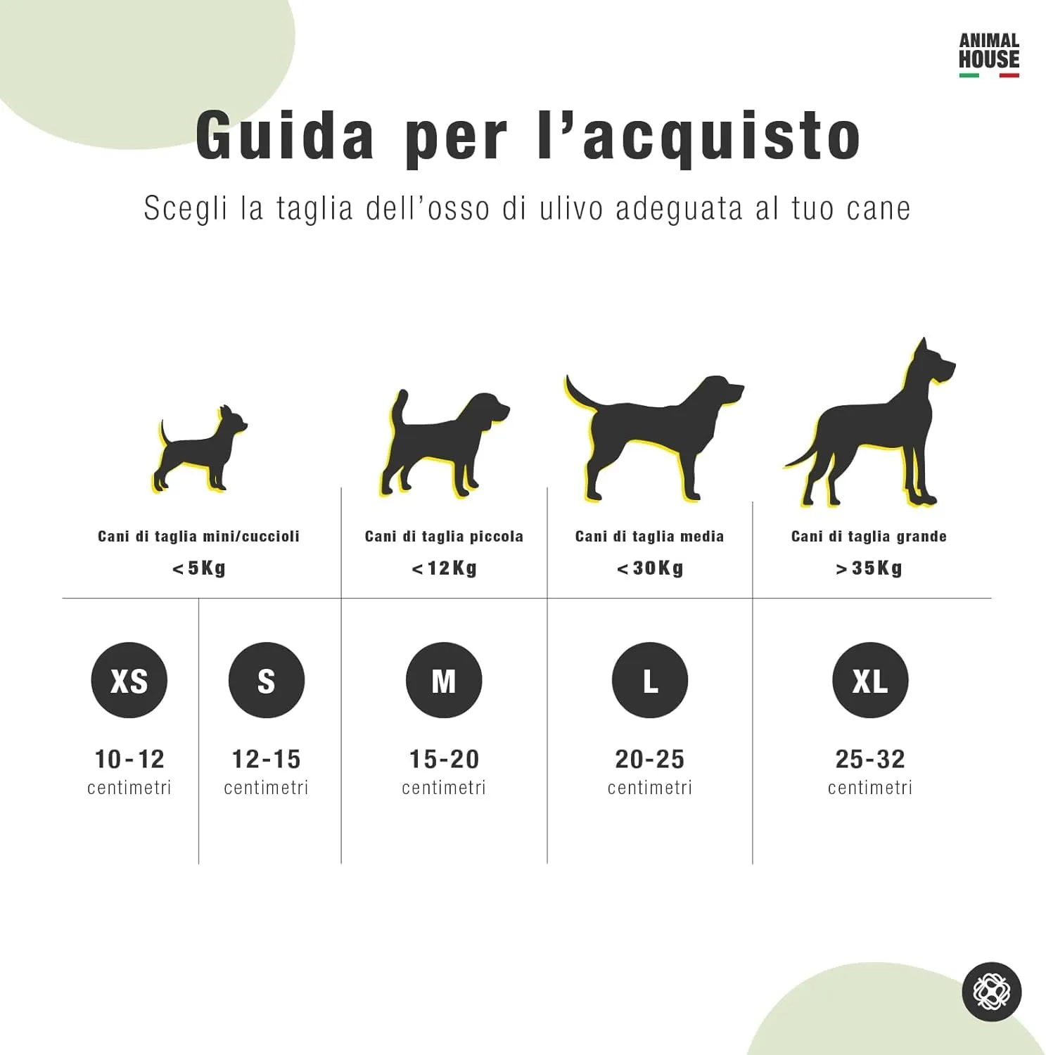 Animal House Set di 2 Legni d’Ulivo per Cani, 15-20 cm, M - immagine 2