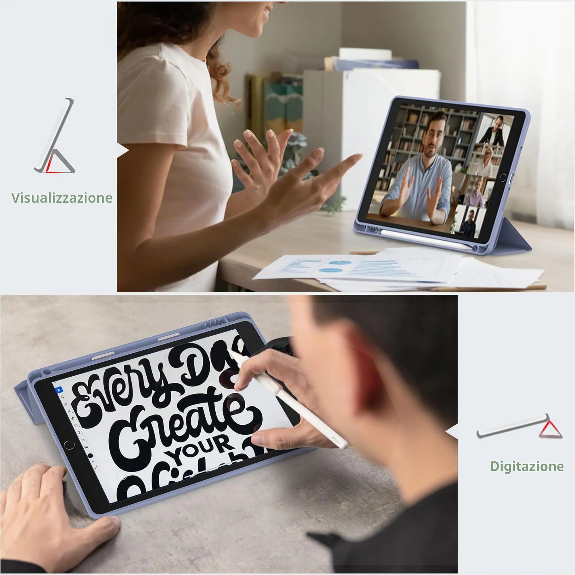 CACOE Cover per iPad 9ª / 8ª / 7ª Generazione 10,2 pollici - immagine 6