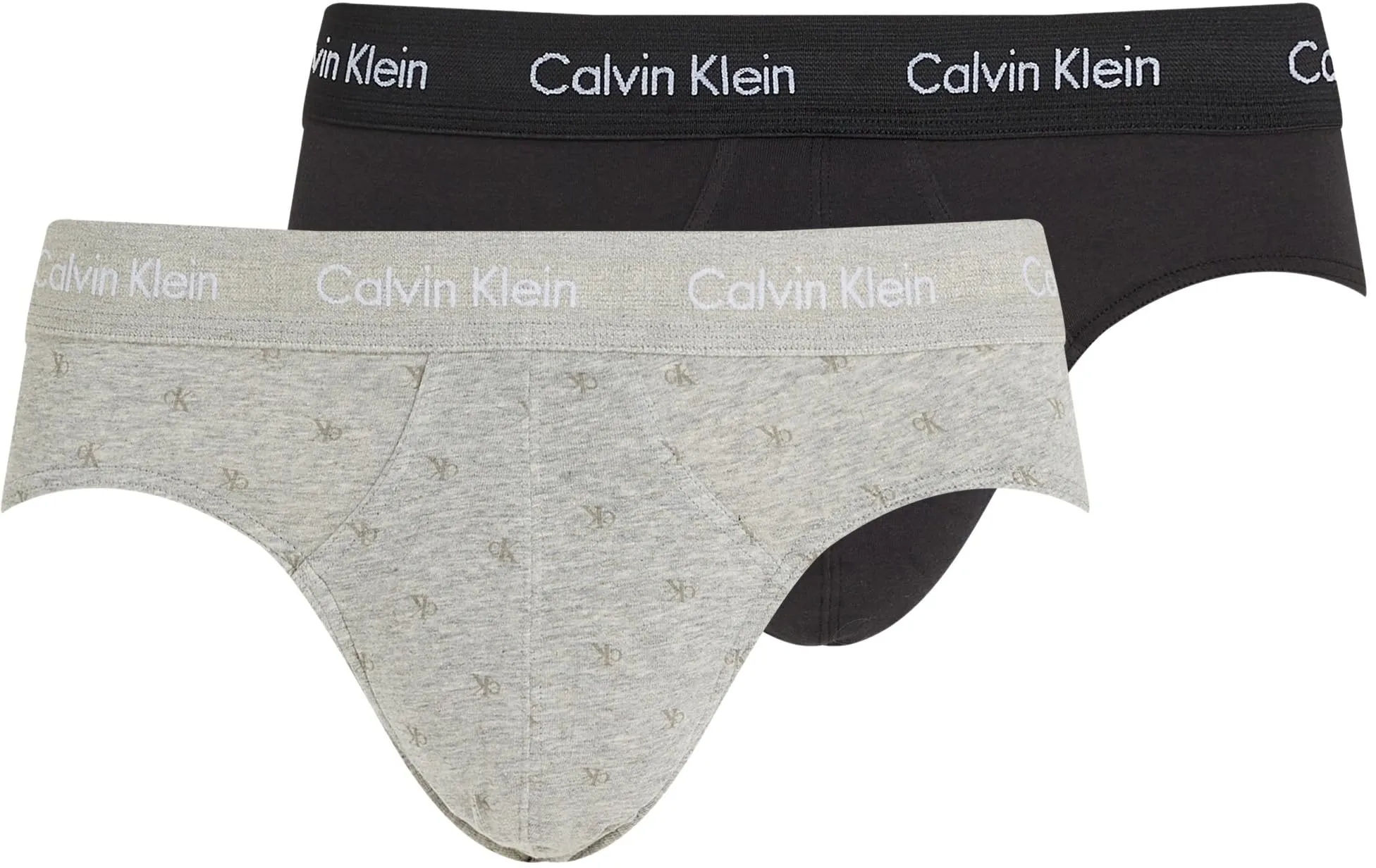 Calvin Klein Uomo Slip Hipster, Set da 3, Multicolore (Blk, Diamond Logo_Gr Heath, N Stone), S - immagine 1