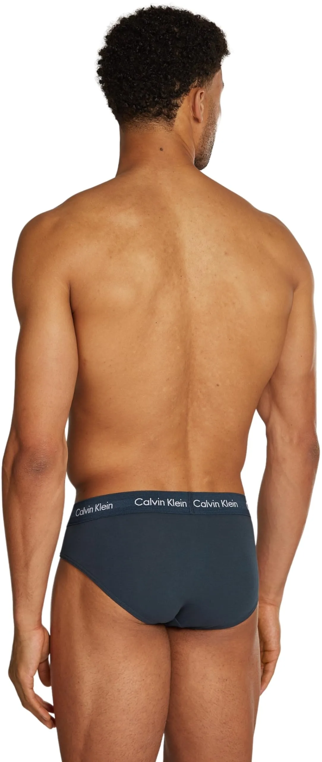 Calvin Klein Uomo Slip Hipster, Set da 3, Multicolore (Blk, Diamond Logo_Gr Heath, N Stone), S - immagine 2