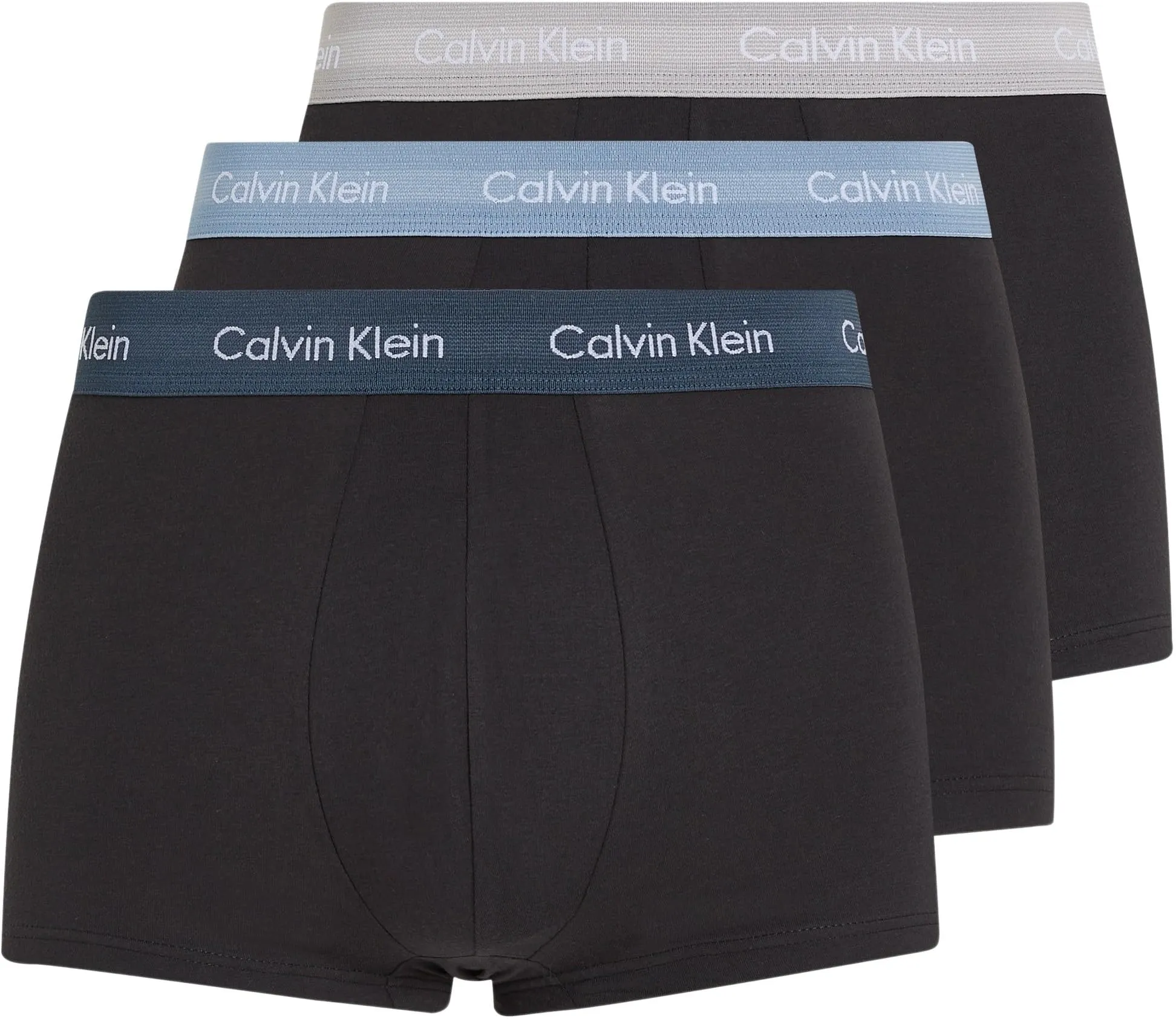 Calvin Klein Uomo Pantaloncini Boxer Vita Bassa, Confezione da 3, Nero (B- Ink, Ash, Troposphere), XL - immagine 1