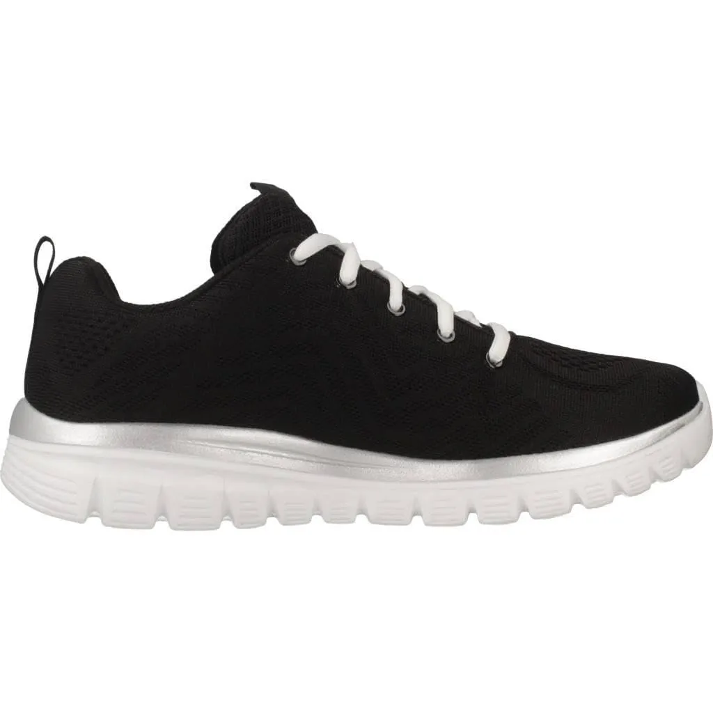 Skechers Scarpe da Ginnastica da Donna, Nero, 36.5 EU - immagine 4