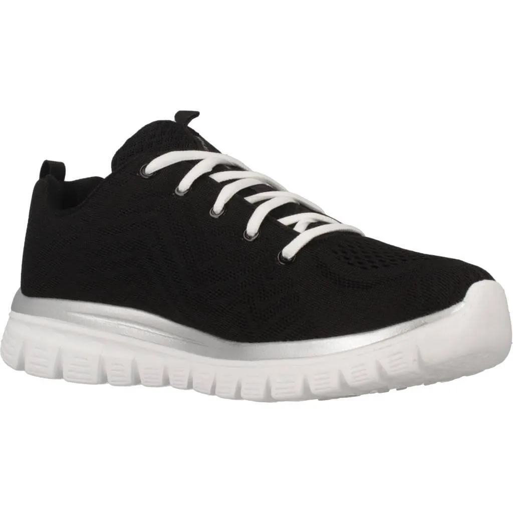 Skechers Scarpe da Ginnastica da Donna, Nero, 36.5 EU - immagine 5