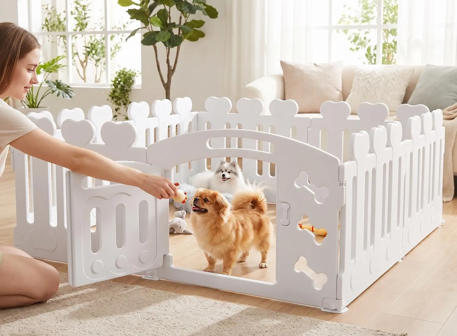 MAMIZO Recinto per Cani da Interno ed Esterno, 60cm, Box 8 Pannelli - immagine 4