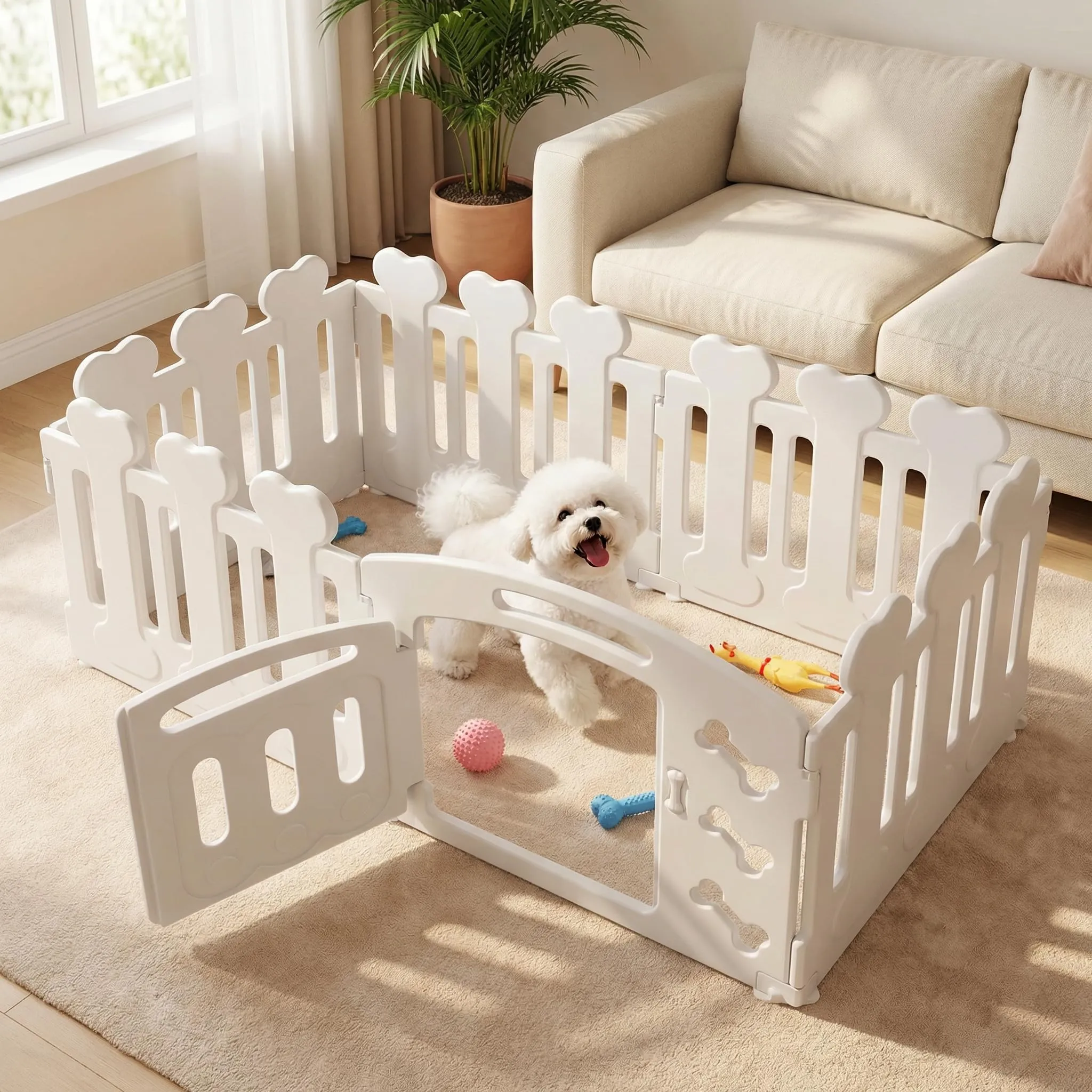 MAMIZO Recinto per Cani da Interno ed Esterno, 60cm, Box 5+1 Pannelli - immagine 5