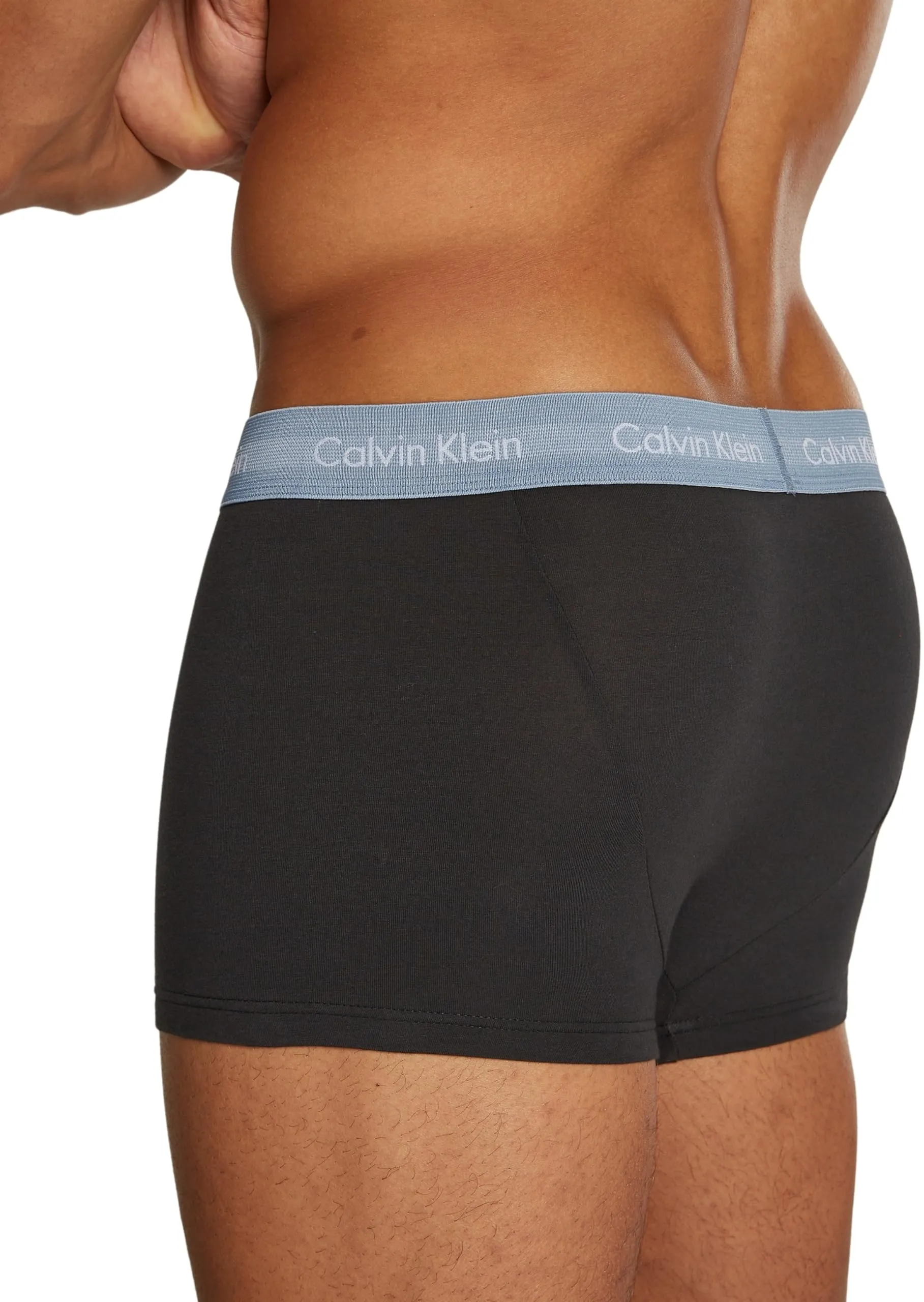 Calvin Klein Uomo Pantaloncini Boxer Vita Bassa, Confezione da 3, Nero (B- Ink, Ash, Troposphere), S - immagine 4