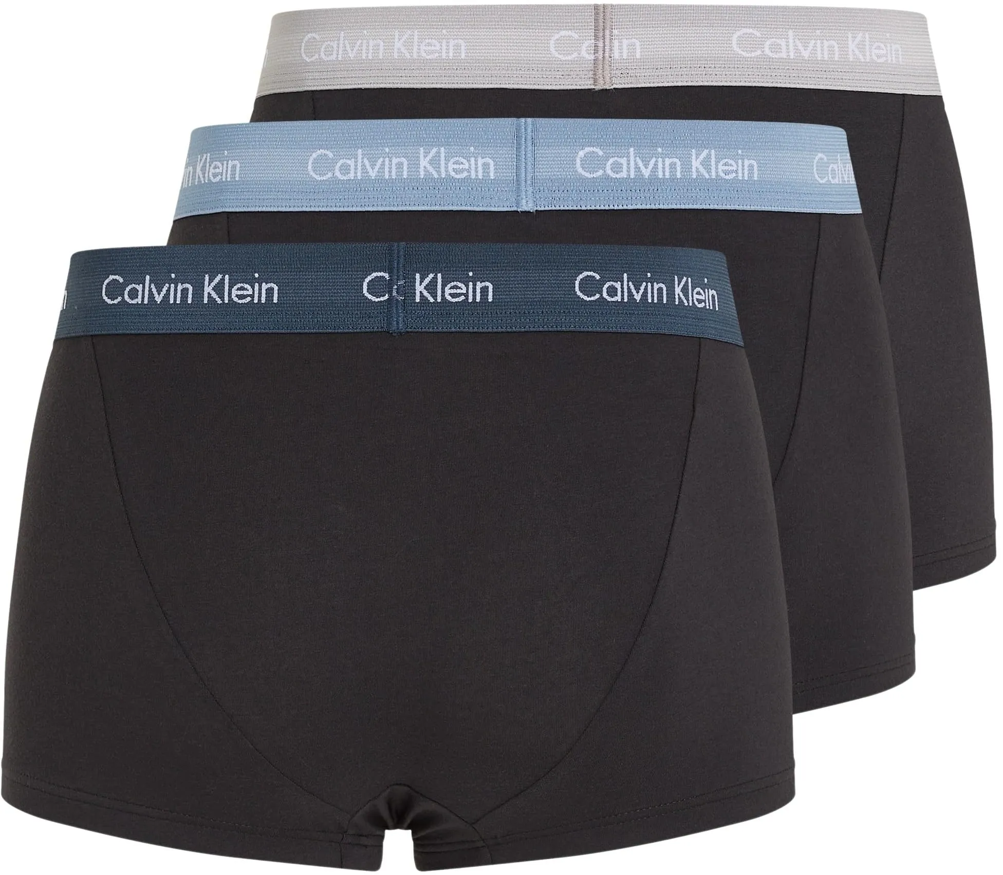 Calvin Klein Uomo Pantaloncini Boxer Vita Bassa, Confezione da 3, Nero (B- Ink, Ash, Troposphere), S - immagine 8