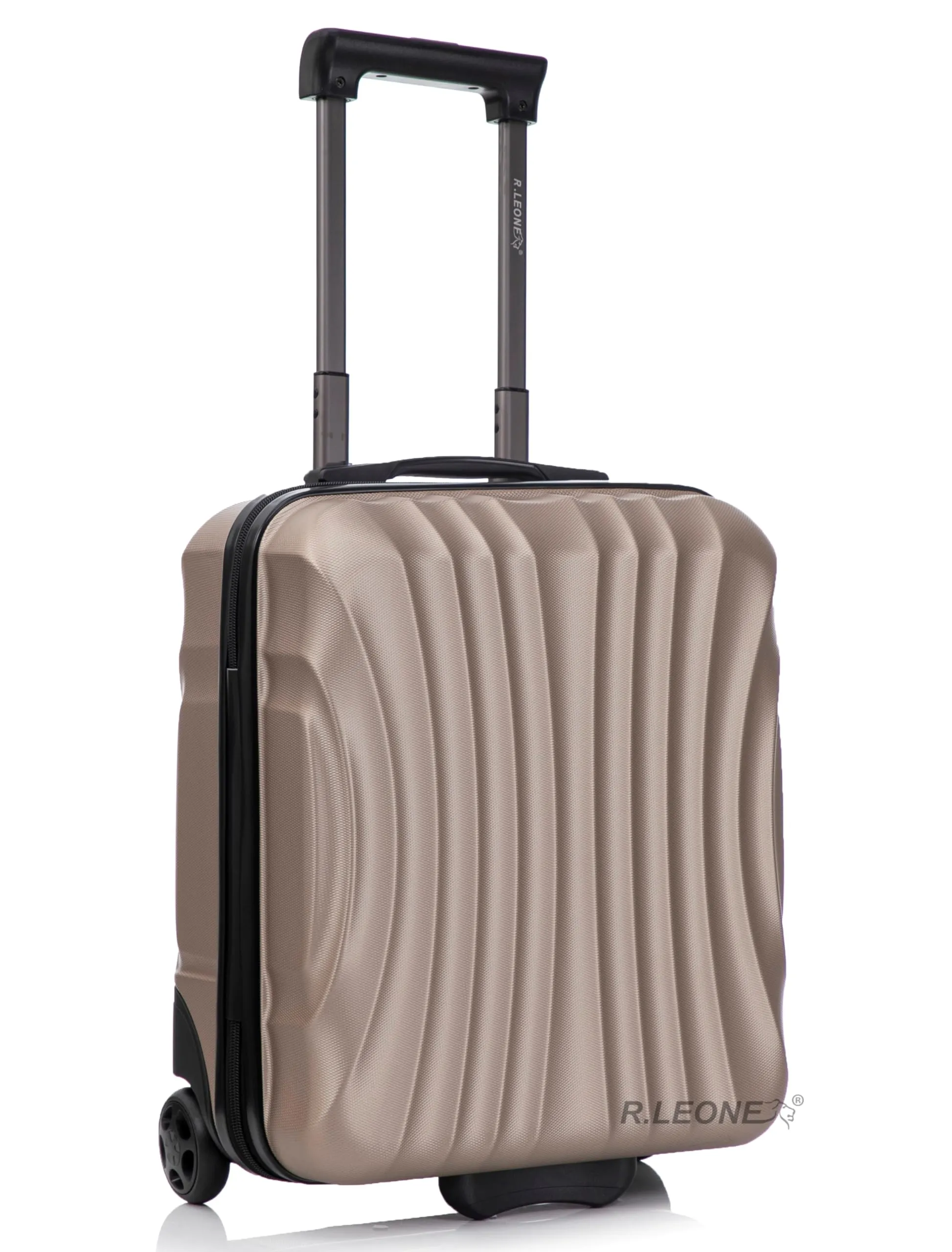R.Leone Easyjet Trolley Bagaglio a Mano 2 Ruote in ABS 20374ES - Oro, 45x36x20 cm - immagine 2